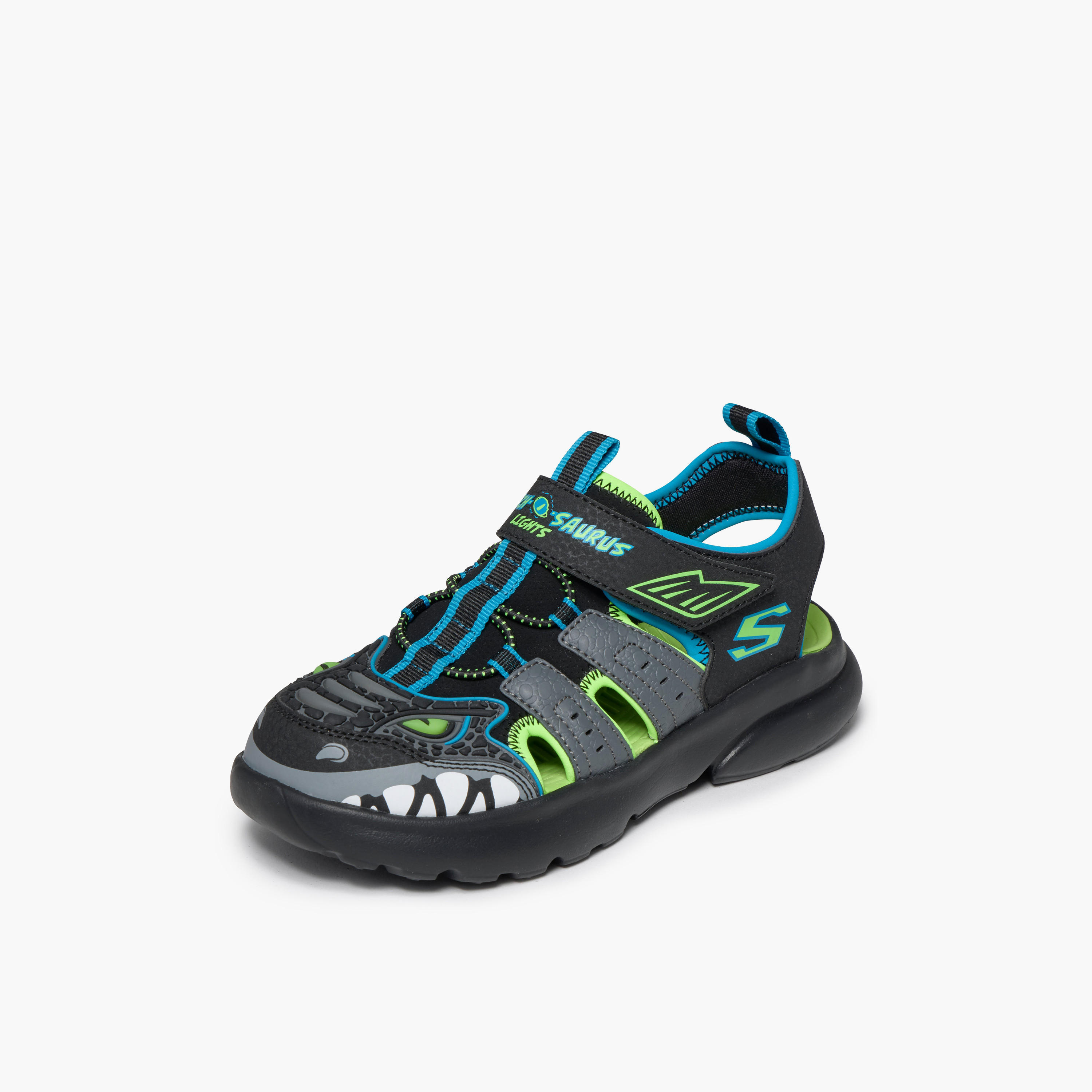 صندل مسطح بشريط إغلاق لاصق سبلاش رازور للأولاد من سكيتشرز-boys-shoes-sandals-image-4
