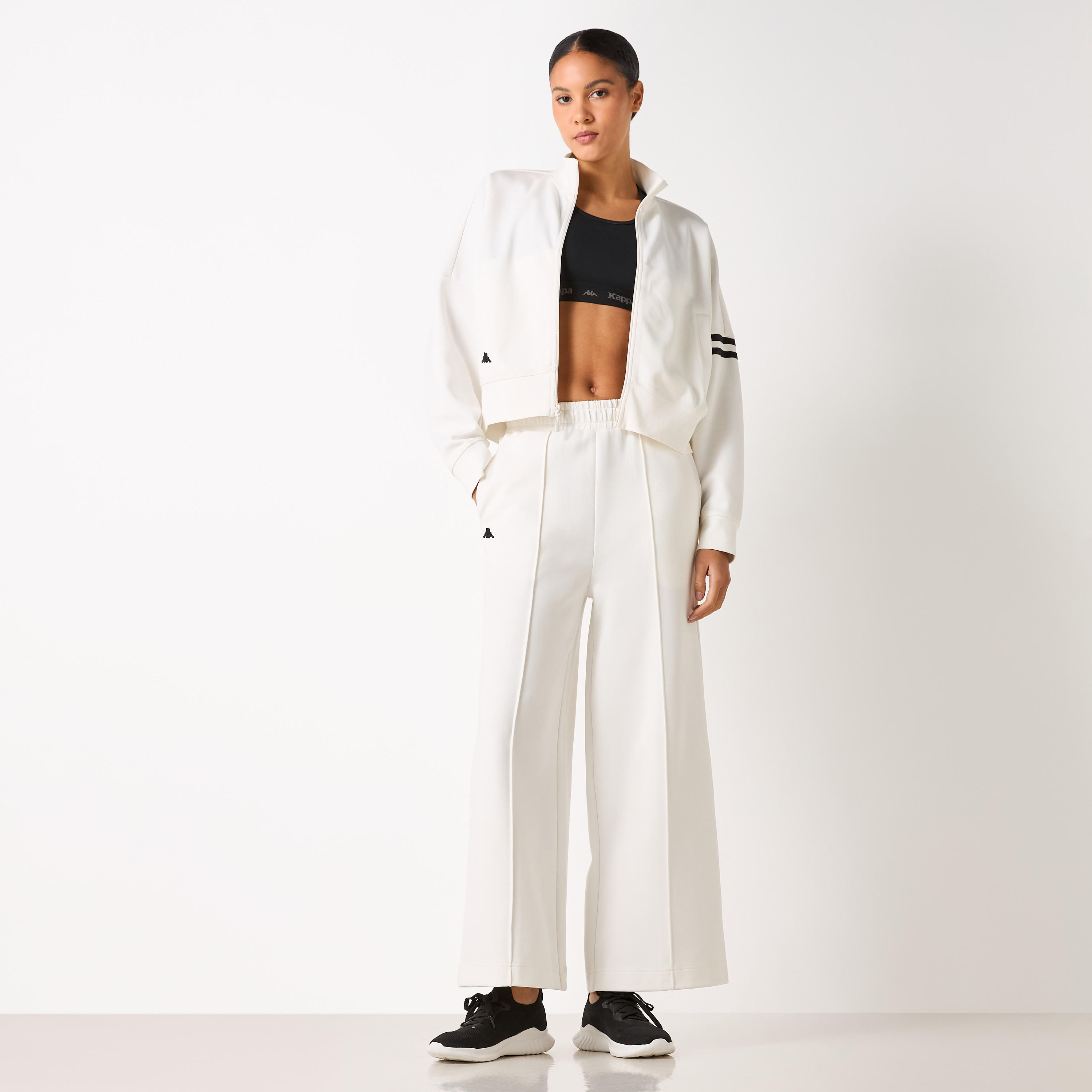 بنطلون رياضي بطبعات شعار وجيوب من كابا-women-clothing-bottoms-joggers-image-6