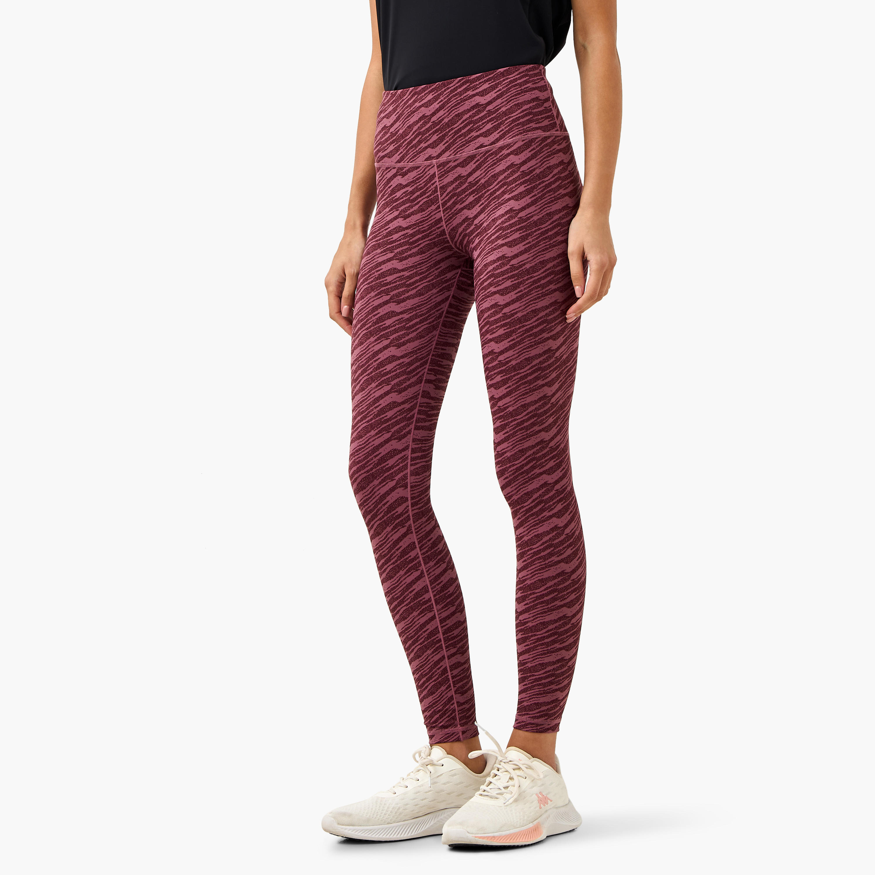 بنطلون ليقنز بخصر مطاطي وطبعات من كابا-sports-women-clothing-activewearleggings-image-5