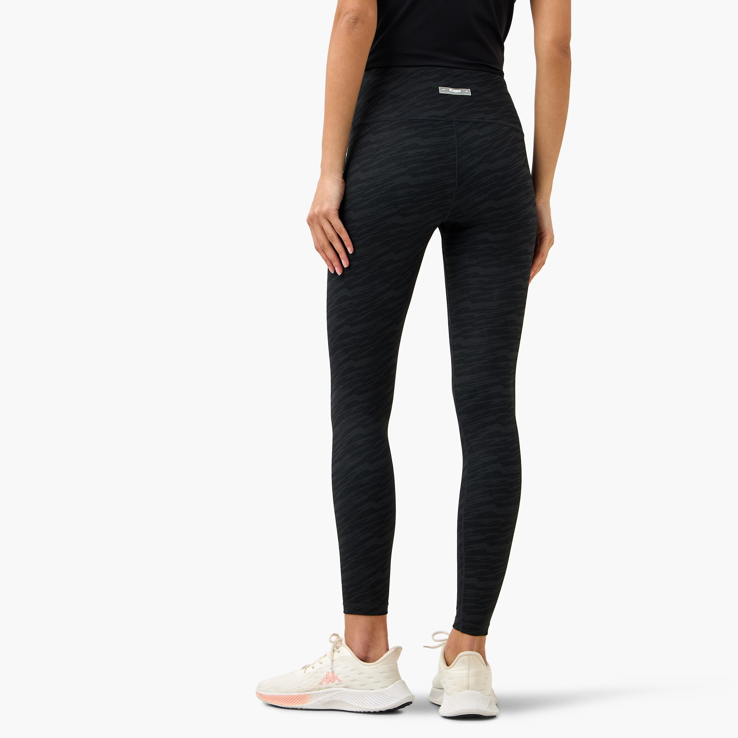 Kappa All-Over Print Leggings with Elasticated Waistband-sports-women-clothing-activewearleggings-image-3