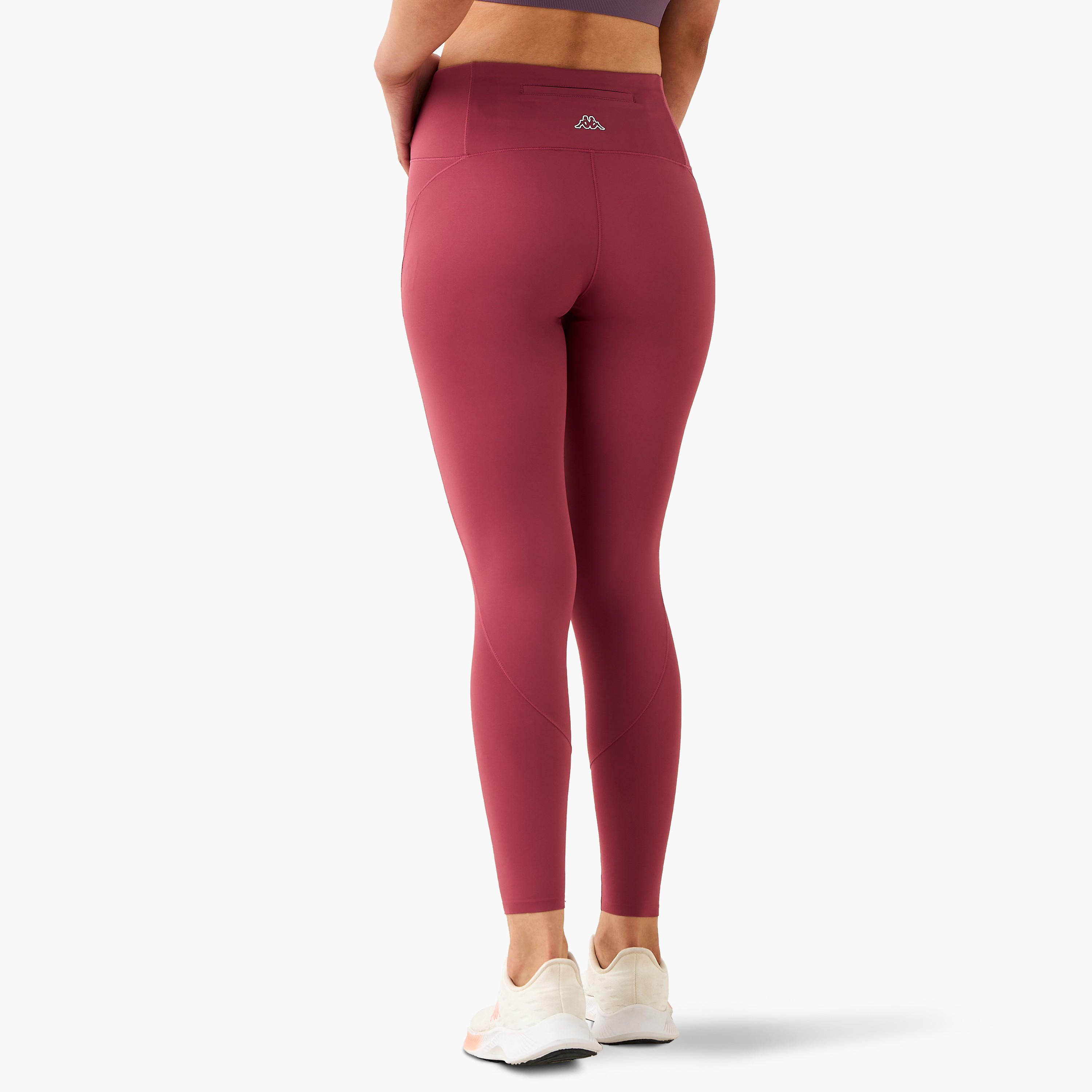 بنطلون ليقنز بخصر مطاطي وطبعات الشعار من كابا-sports-women-clothing-activewearleggings-image-4