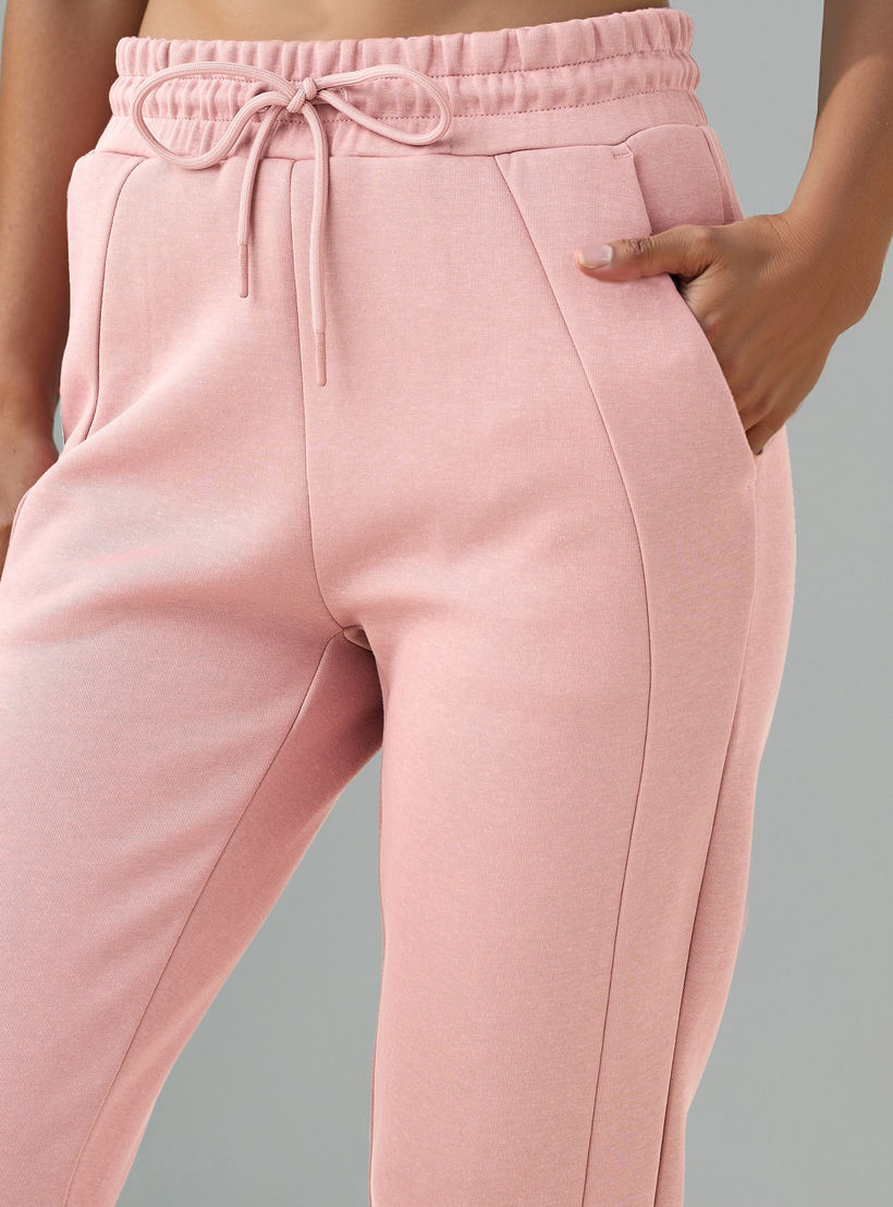 بنطلون رياضي بألواح وجيوب ورباط إغلاق من كابا-women-clothing-bottoms-joggers-image-4