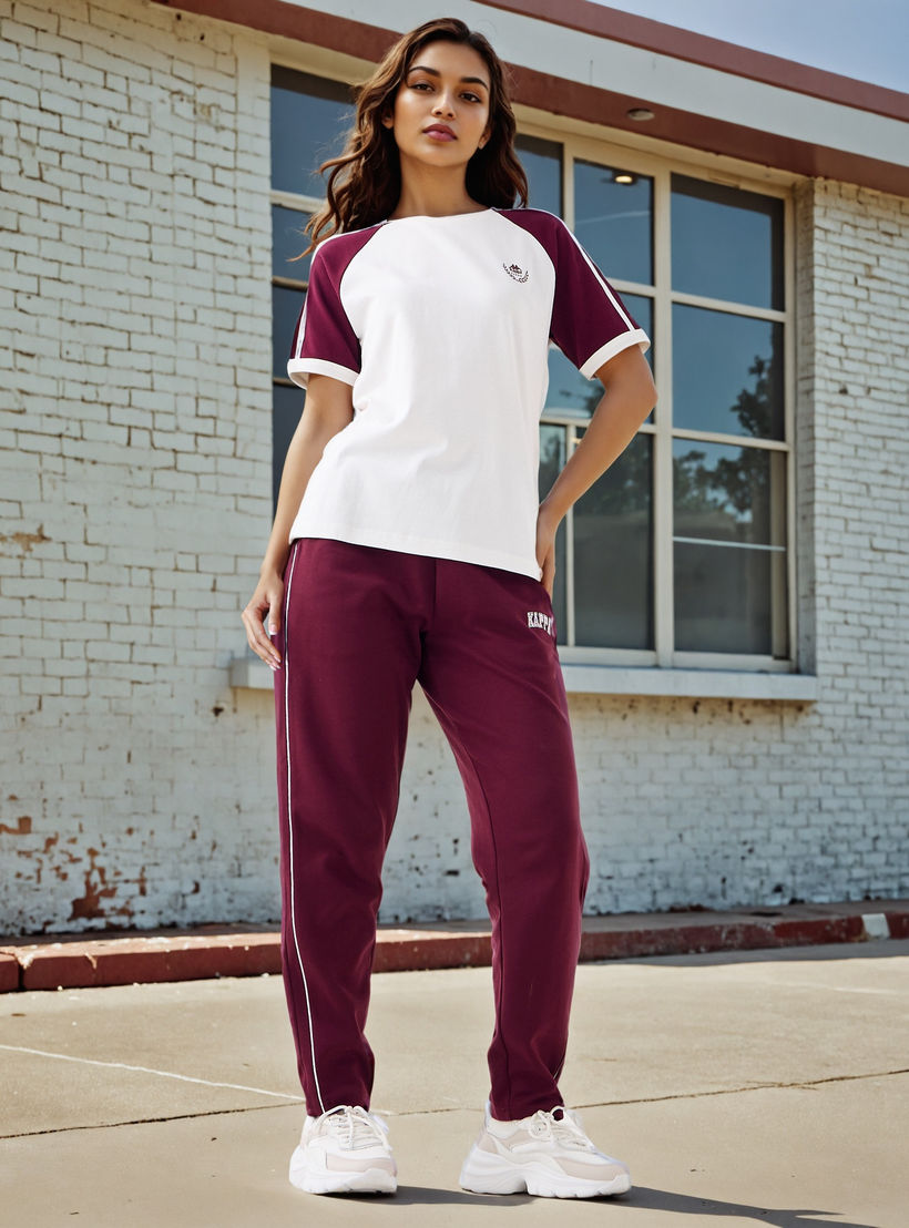 Kappa Logo Print Raglan Sleeves T-shirt-women-clothing-tshirts-image-2