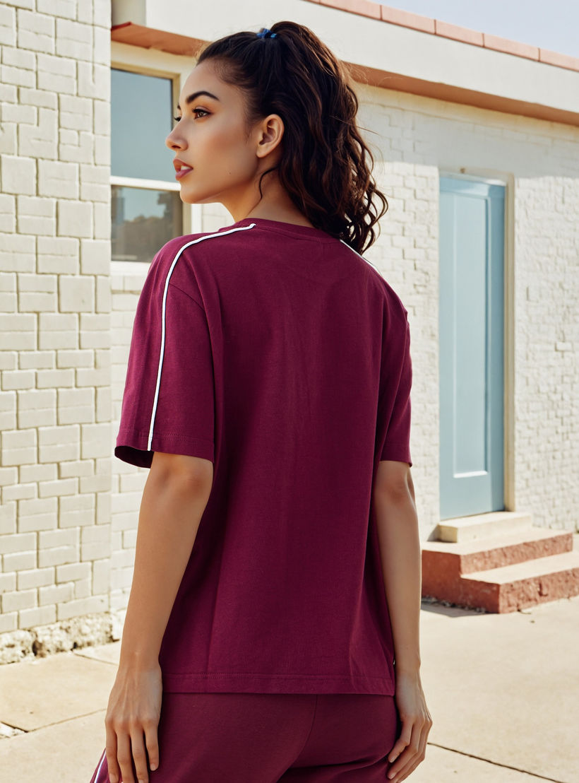 Kappa Logo Embroidered Crew Neck T-shirt-women-clothing-tshirts-image-3