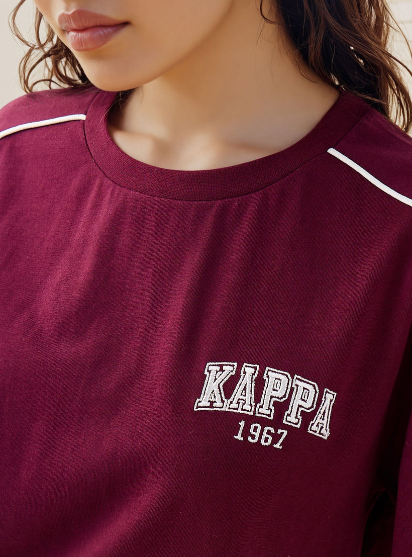 Kappa Logo Embroidered Crew Neck T-shirt-women-clothing-tshirts-image-4