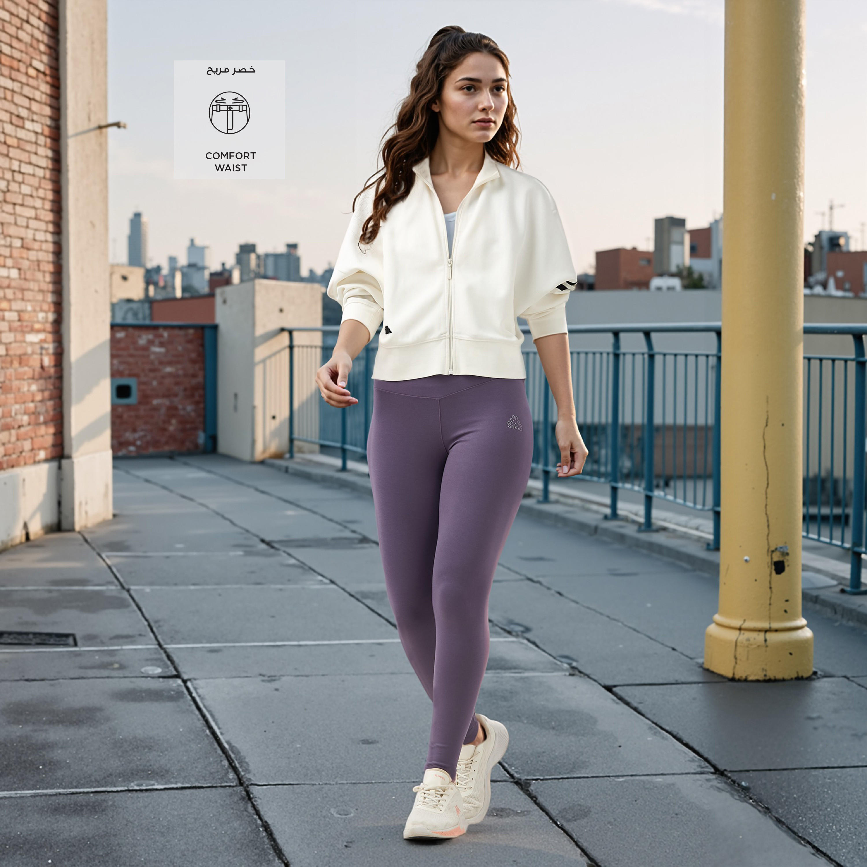 بنطلون ليقنز ستريتش بخصر مطاطي للنساء من كابا-sports-women-clothing-activewearleggings-image-2
