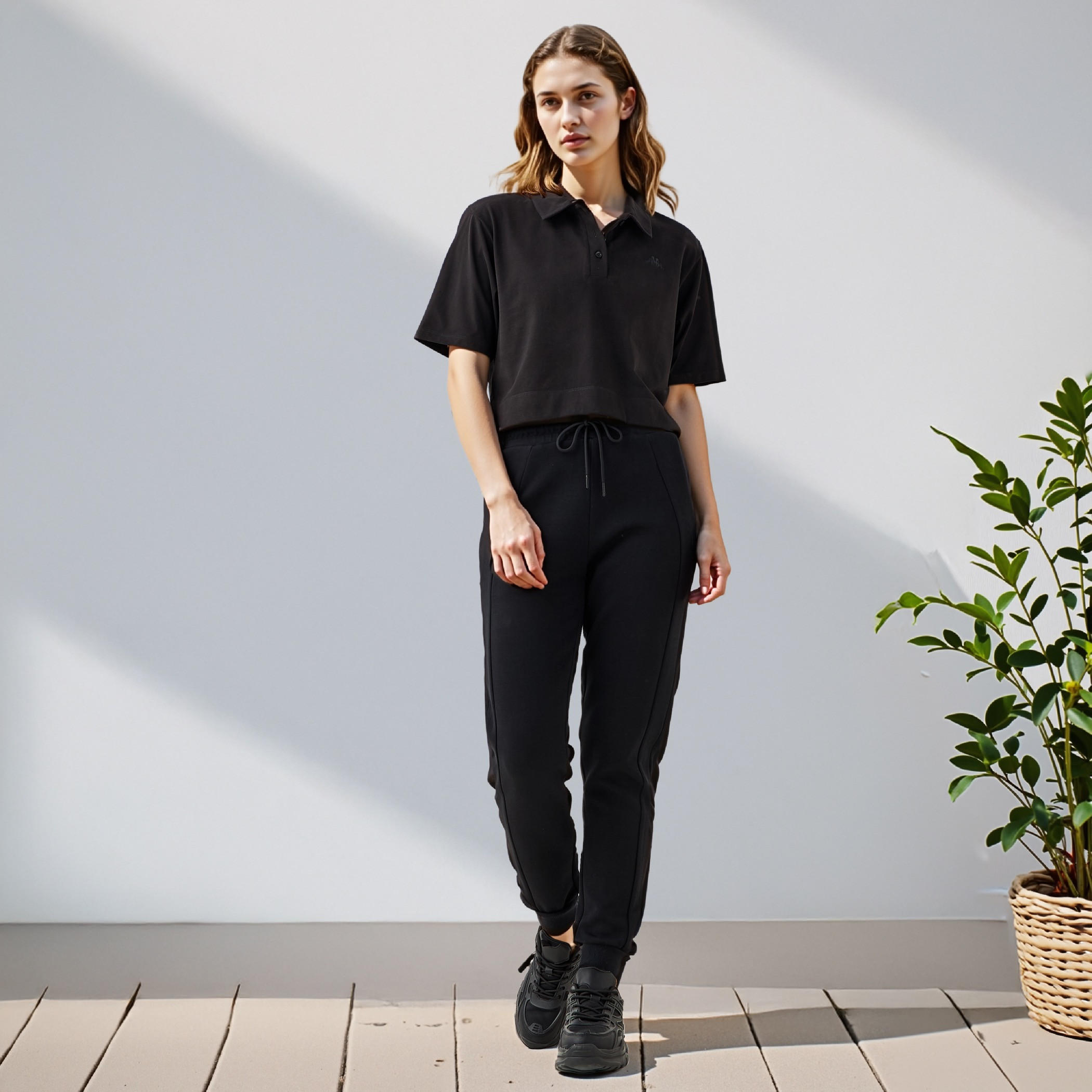 تيشيرت بولو قصير بتفاصيل الشعار من كابا-women-clothing-tshirts-image-2