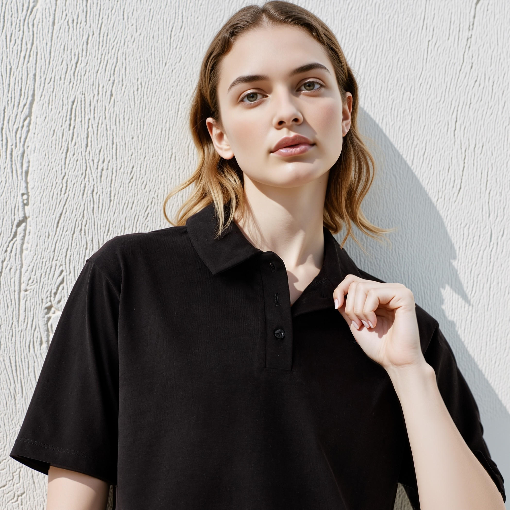 تيشيرت بولو قصير بتفاصيل الشعار من كابا-women-clothing-tshirts-image-4