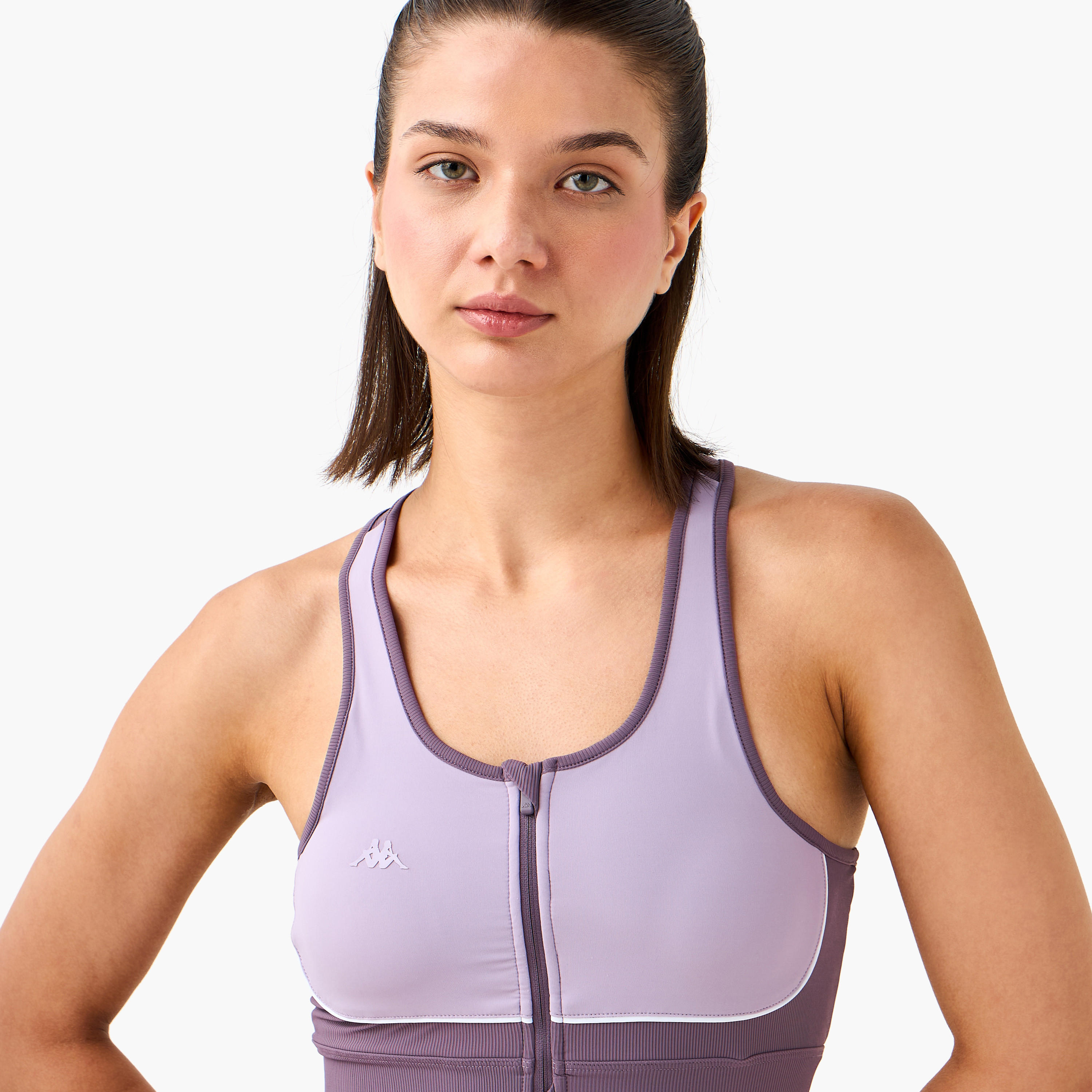 صدريّة رياضية بظهر متقاطع وتفاصيل سحاب من كابا-sports-women-clothing-sportsbras-image-4