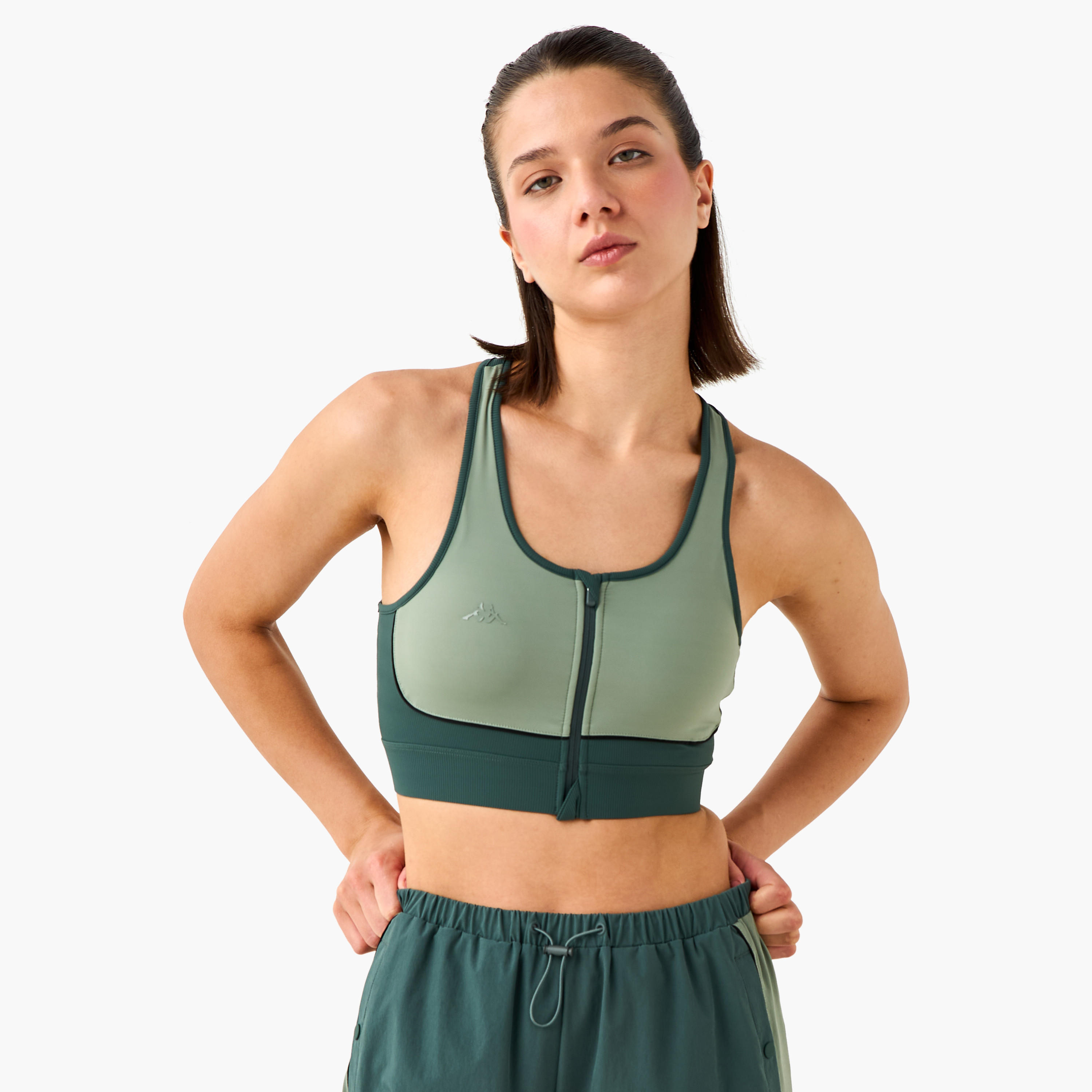 صدريّة رياضية بظهر متقاطع وتفاصيل سحاب من كابا-sports-women-clothing-sportsbras-image-1