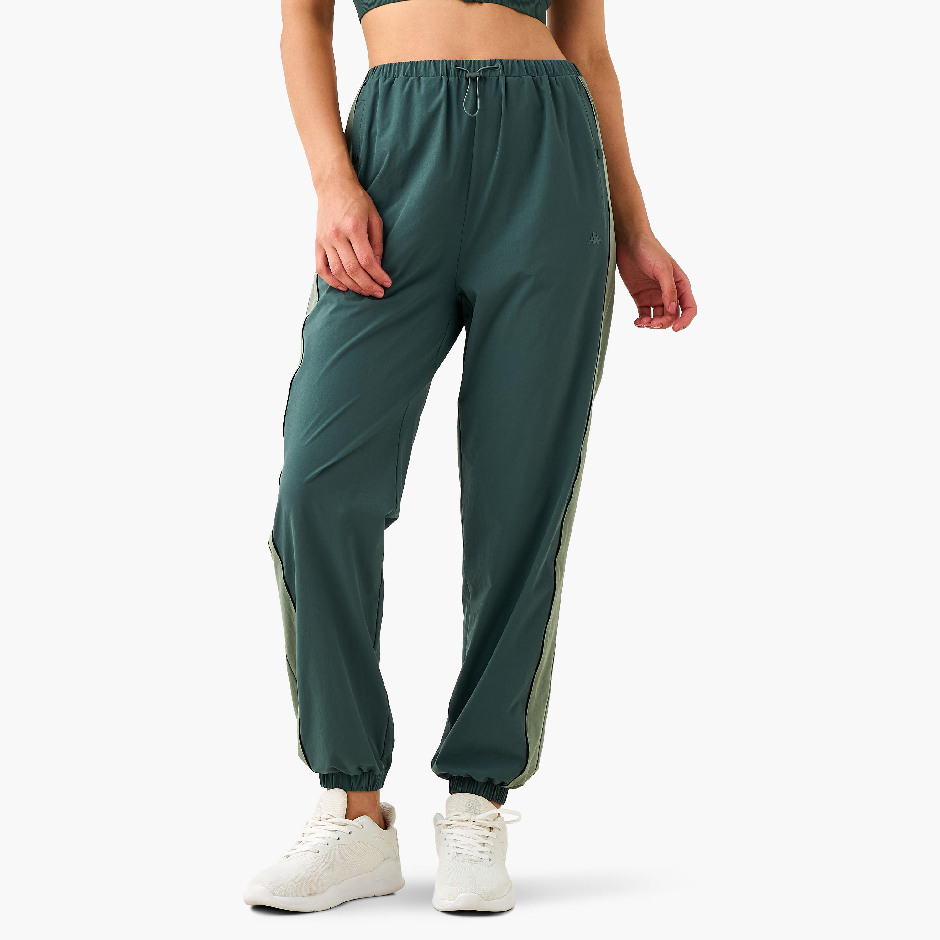 Kappa Colourblock Joggers with Pockets-women-clothing-bottoms-joggers-image-1