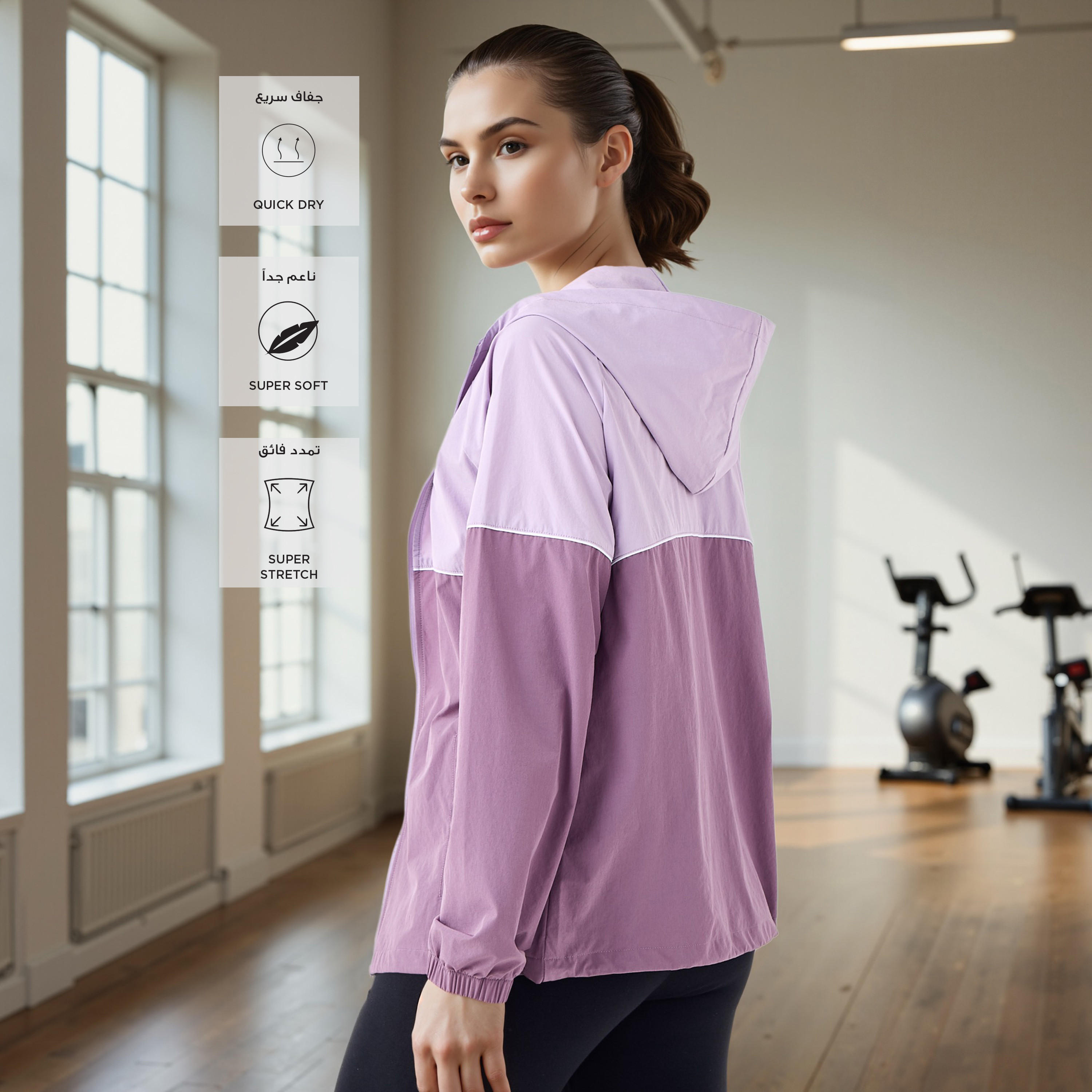 هودي قوالب ملونة بسحاب وجيوب من كابا-women-clothing-sportswearandactivewear-coatsandjackets-jackets-image-5