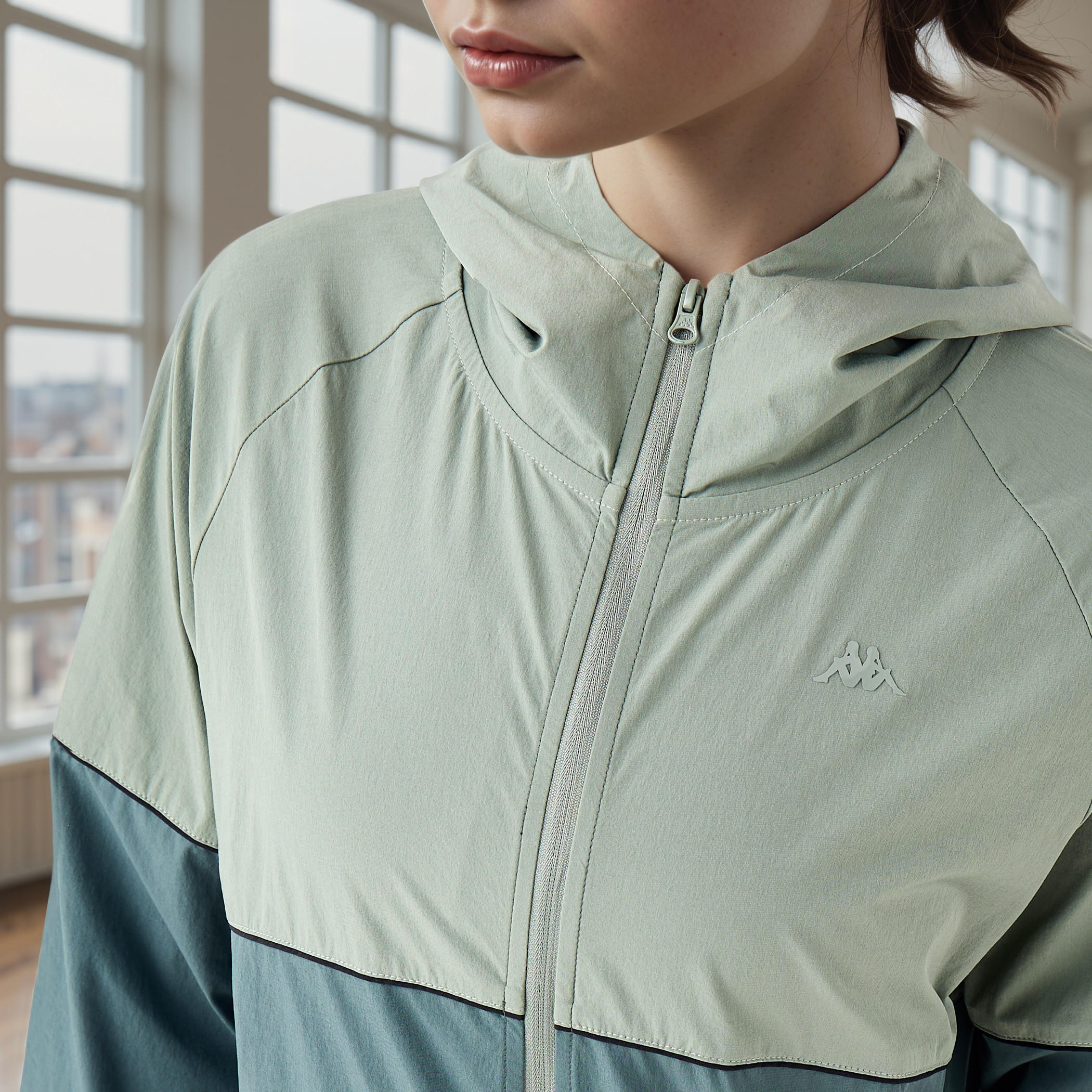 Kappa Colourblock Zip Though Hoodie with Pockets-women-clothing-sportswearandactivewear-coatsandjackets-jackets-image-4