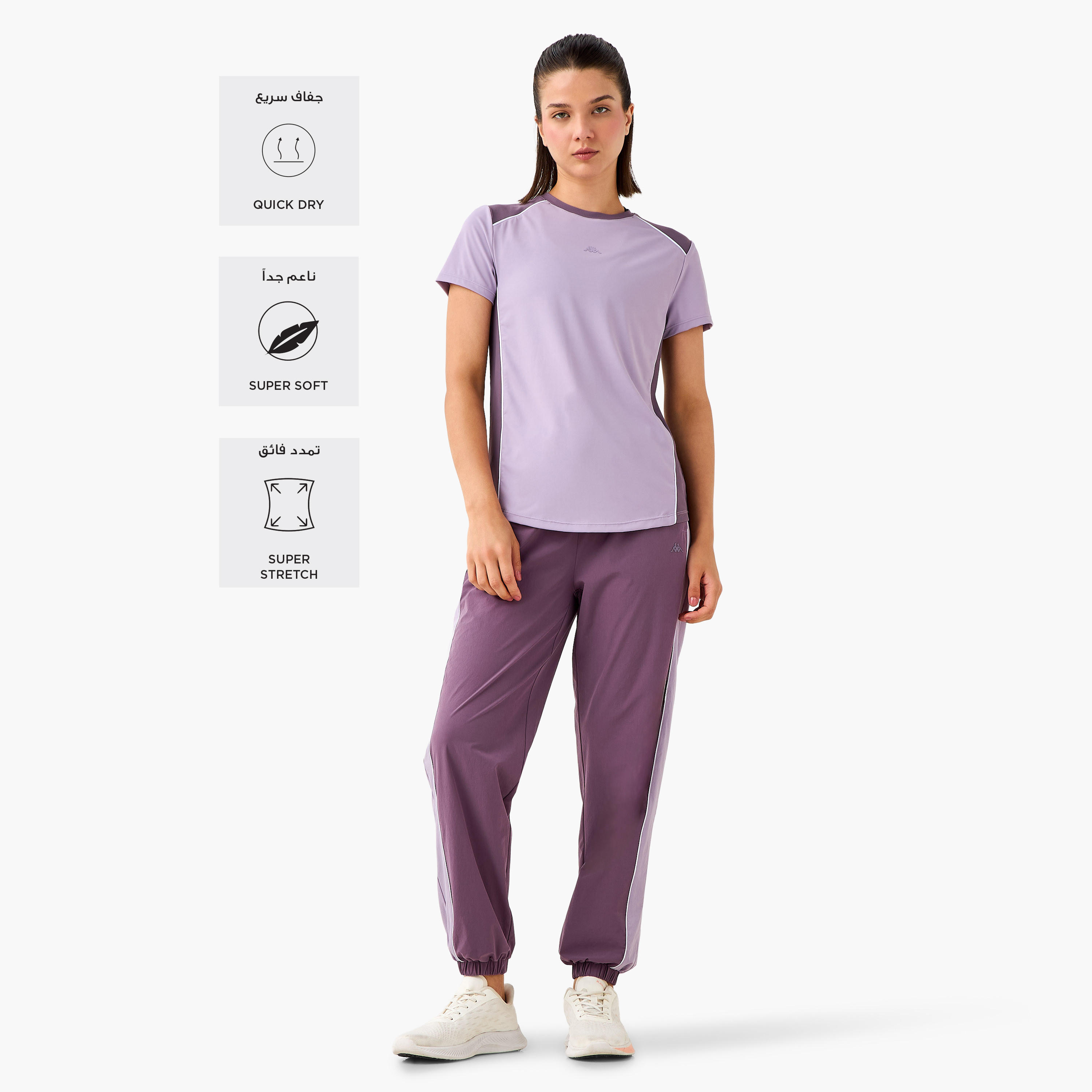 Kappa Colourblock Crew Neck T-shirt-women-clothing-tshirts-image-2