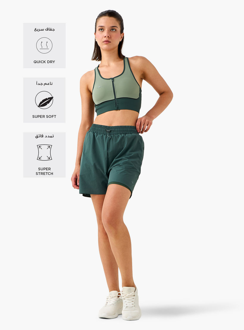 شورت بجيوب وتفاصيل شعار من كابا-women-clothing-bottoms-shorts-image-2