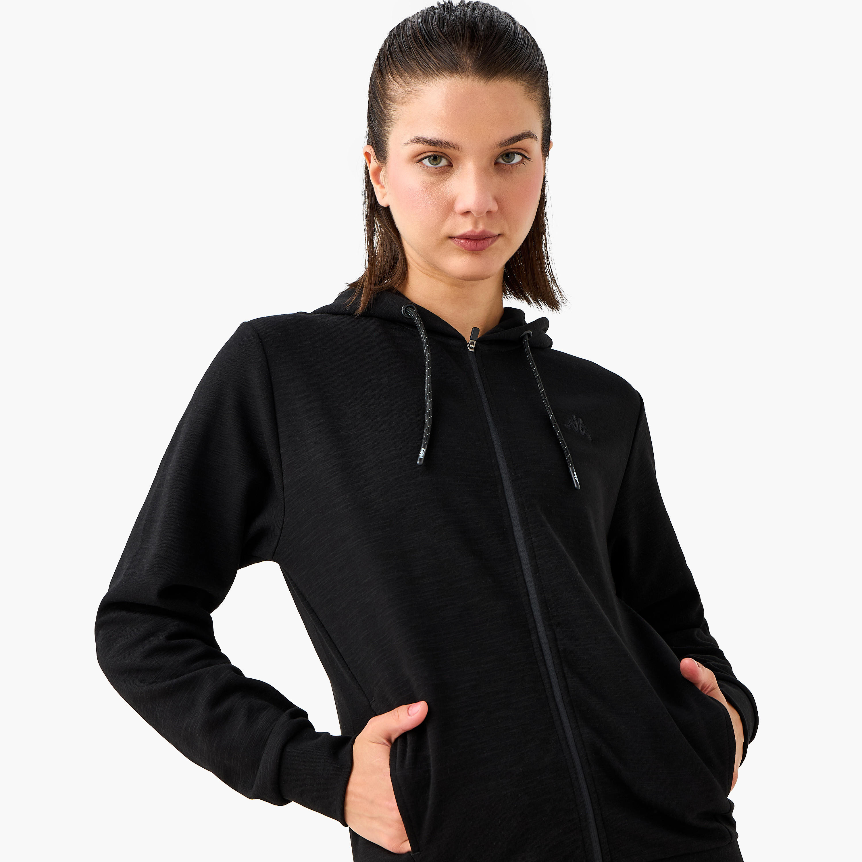 Kappa Zip Through Hoodie with Kangaroo Pockets-women-clothing-sportswearandactivewear-hoodiesandsweatshirts-image-4