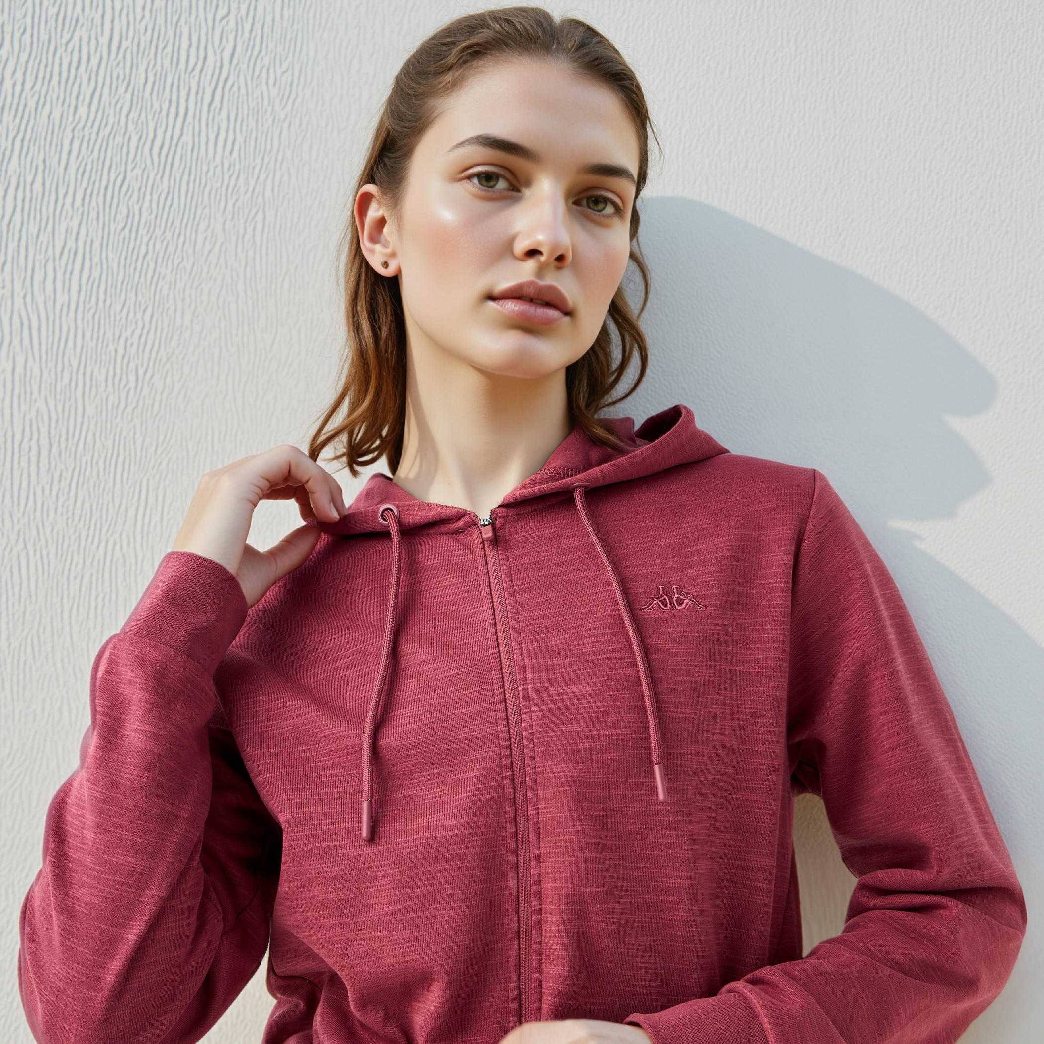 Kappa Zip Through Hoodie with Kangaroo Pockets-women-clothing-sportswearandactivewear-hoodiesandsweatshirts-image-4