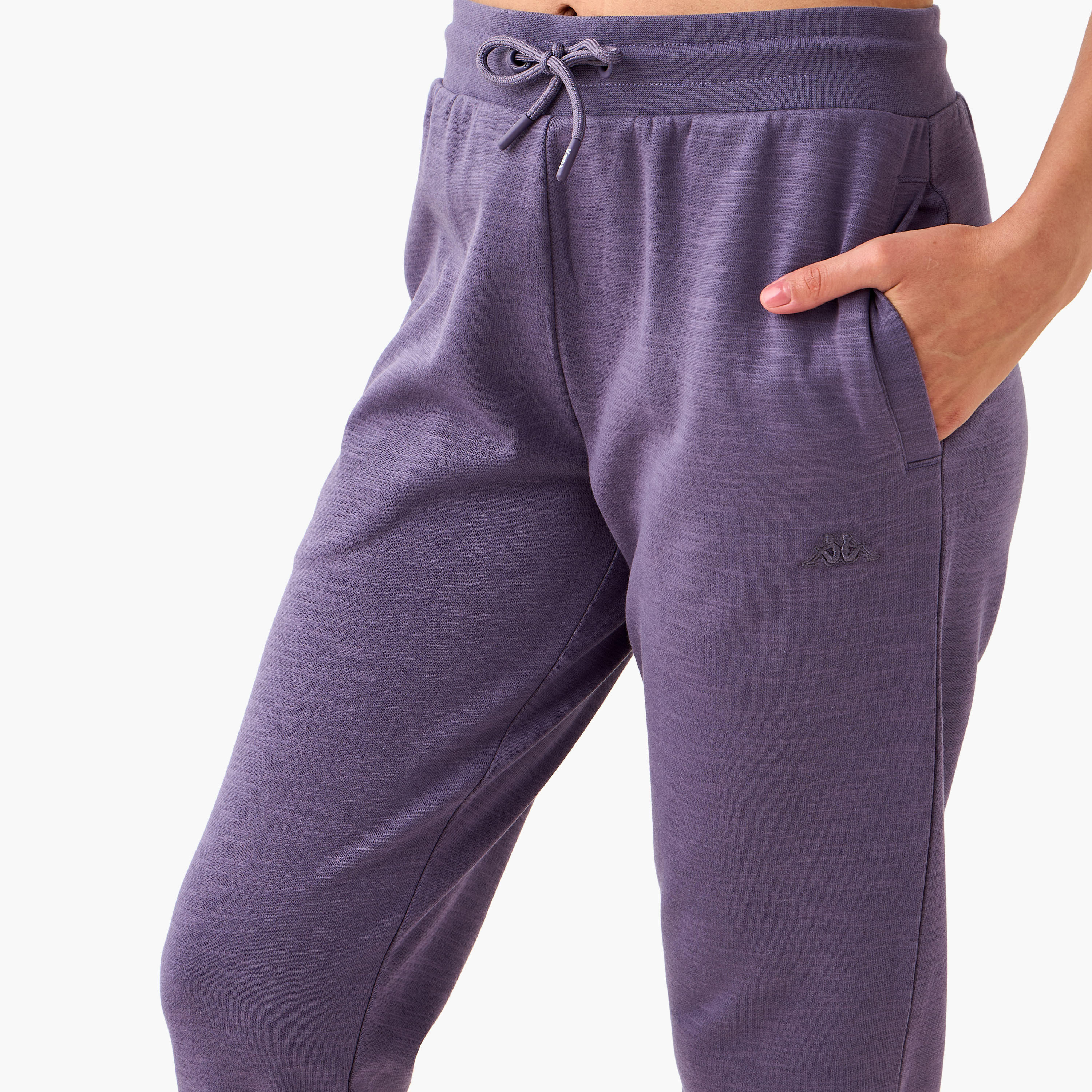 بنطلون رياضي بتفاصيل شعار مع رباط إغلاق من كابا-women-clothing-bottoms-joggers-image-2