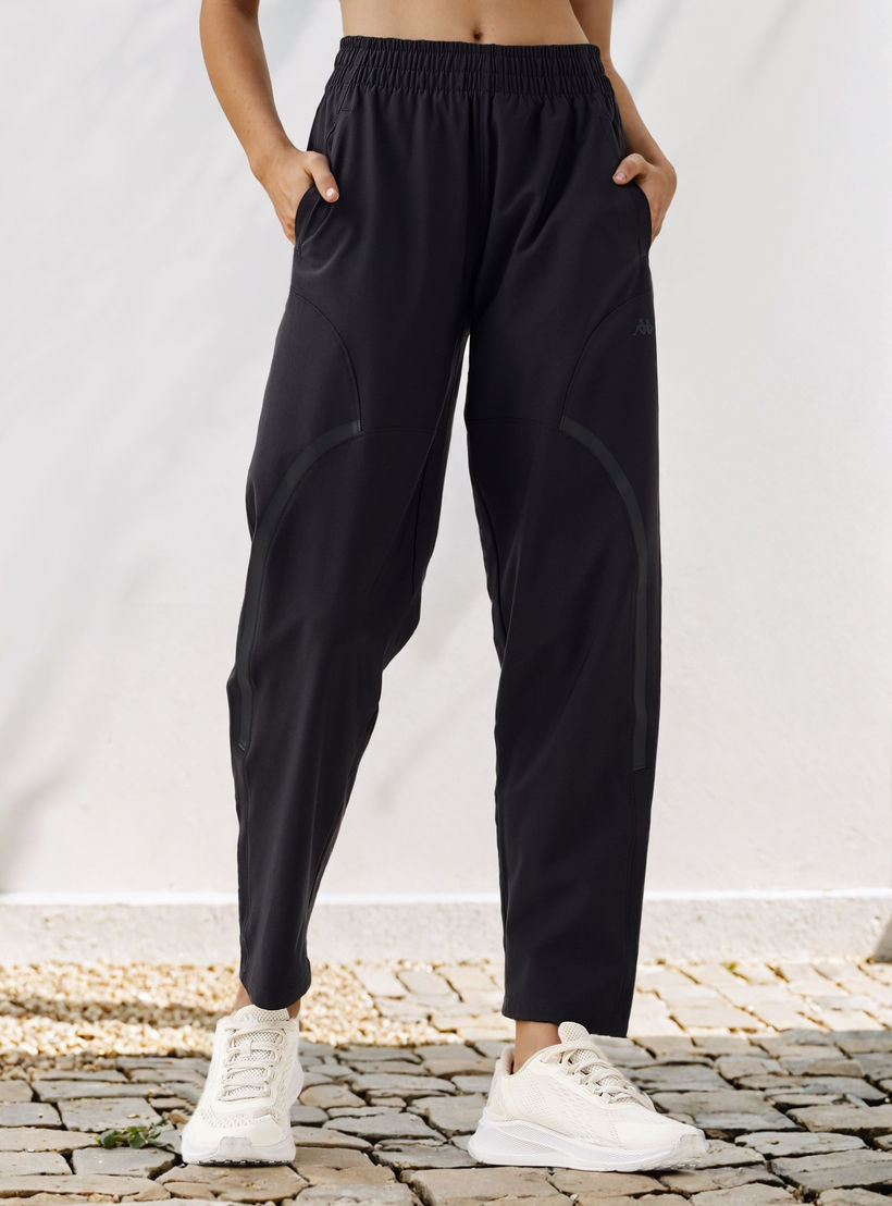 بنطلون بتفاصيل شعار مع جيوب من كابا-women-clothing-bottoms-joggers-image-1