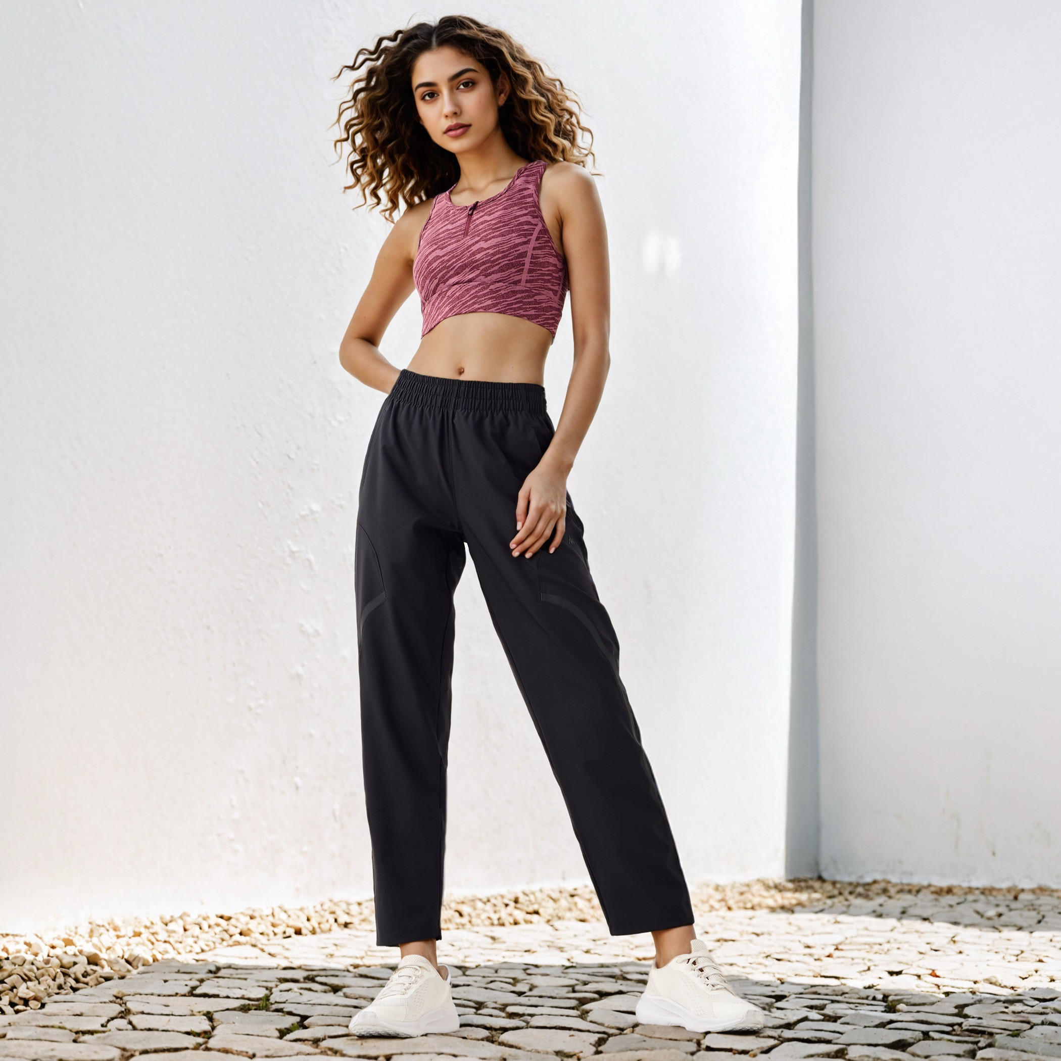 بنطلون بتفاصيل شعار مع جيوب من كابا-women-clothing-bottoms-joggers-image-2