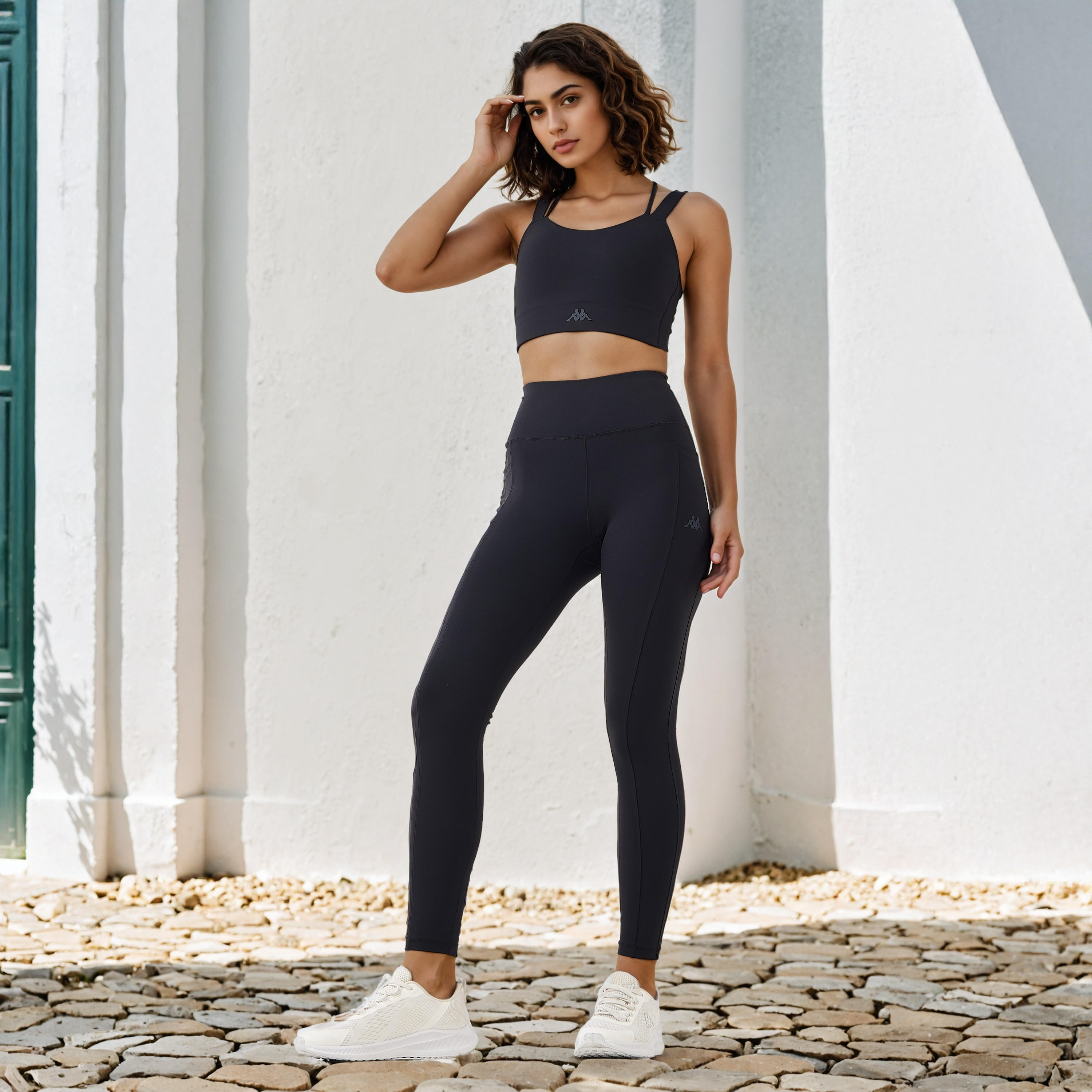 Kappa Logo Detail Sports Bra with Crossback Strap-sports-women-clothing-sportsbras-image-2