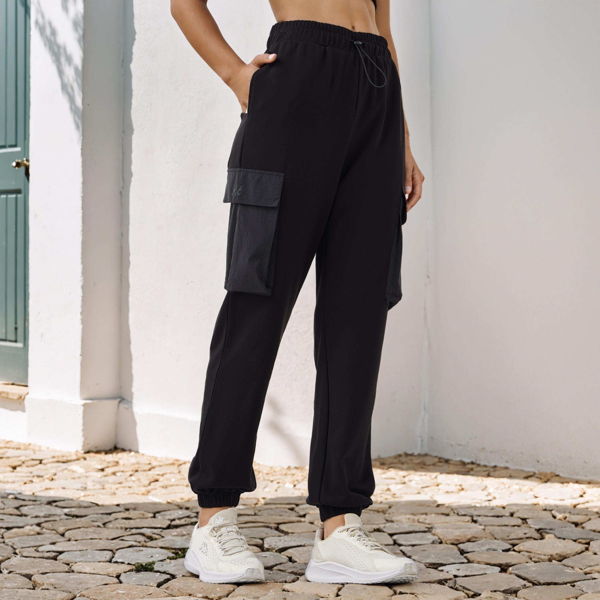 Kappa Regular Fit Cargo Joggers-women-clothing-bottoms-joggers-image-1