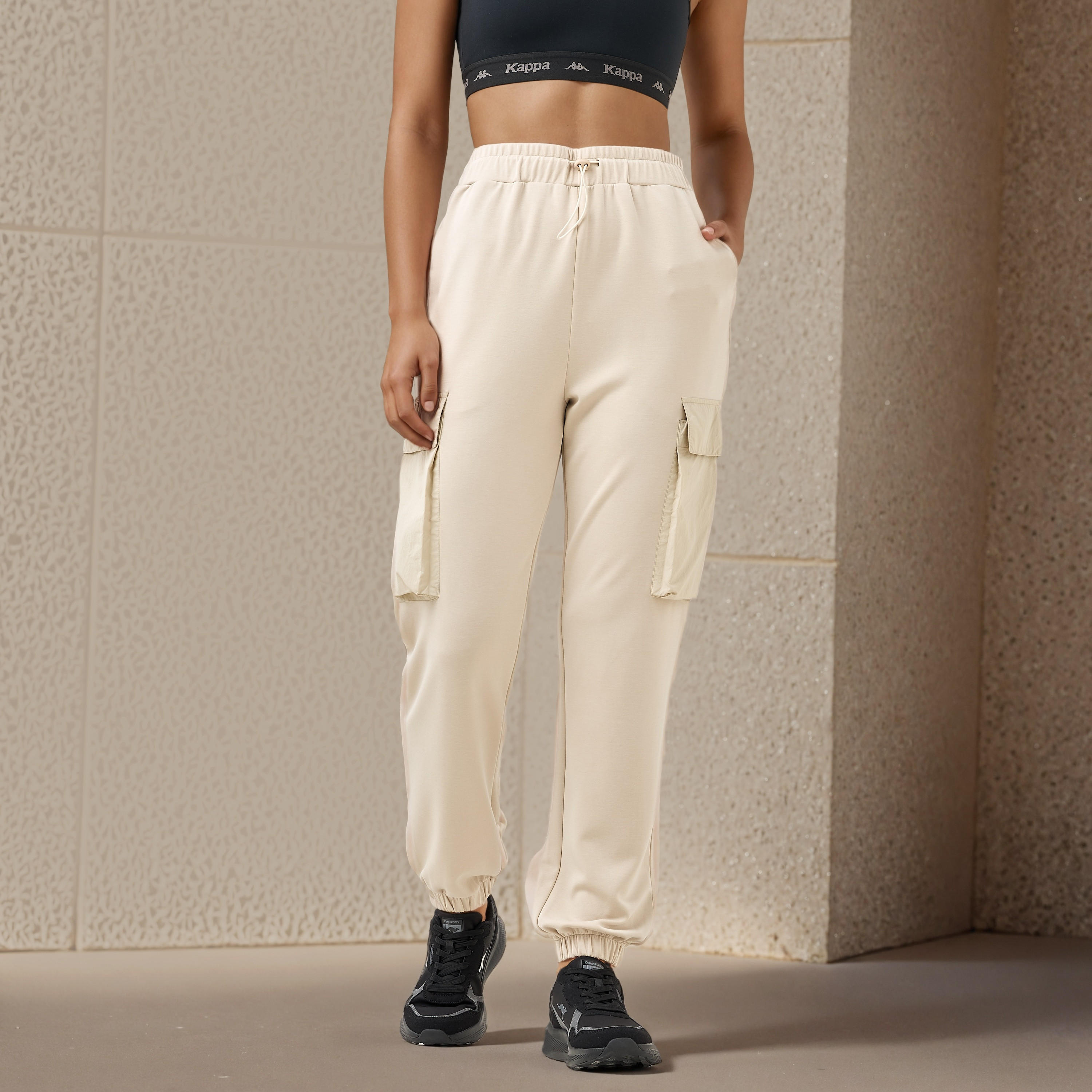 Kappa Regular Fit Cargo Joggers-women-clothing-bottoms-joggers-image-1
