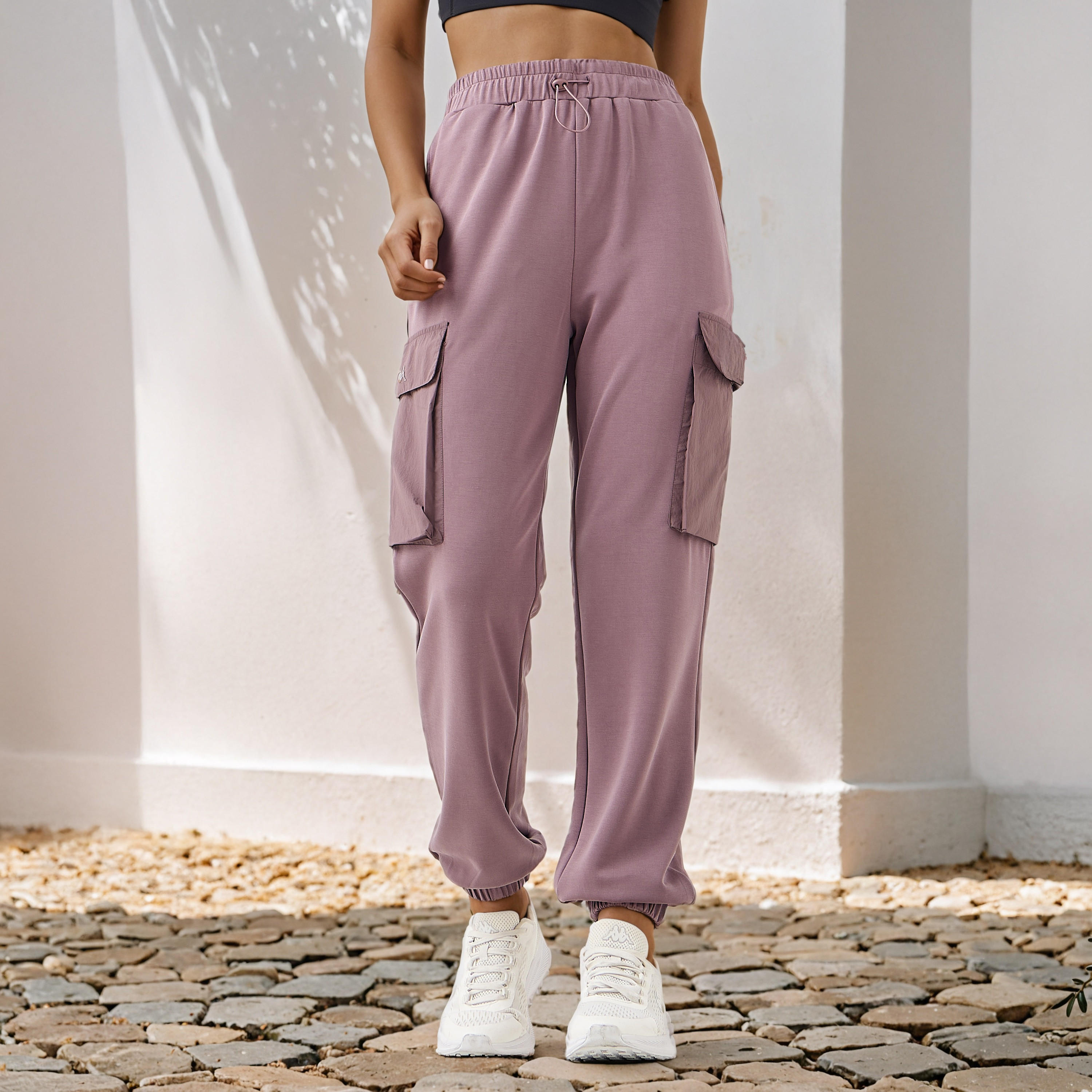 Kappa Regular Fit Cargo Joggers-women-clothing-bottoms-joggers-image-1
