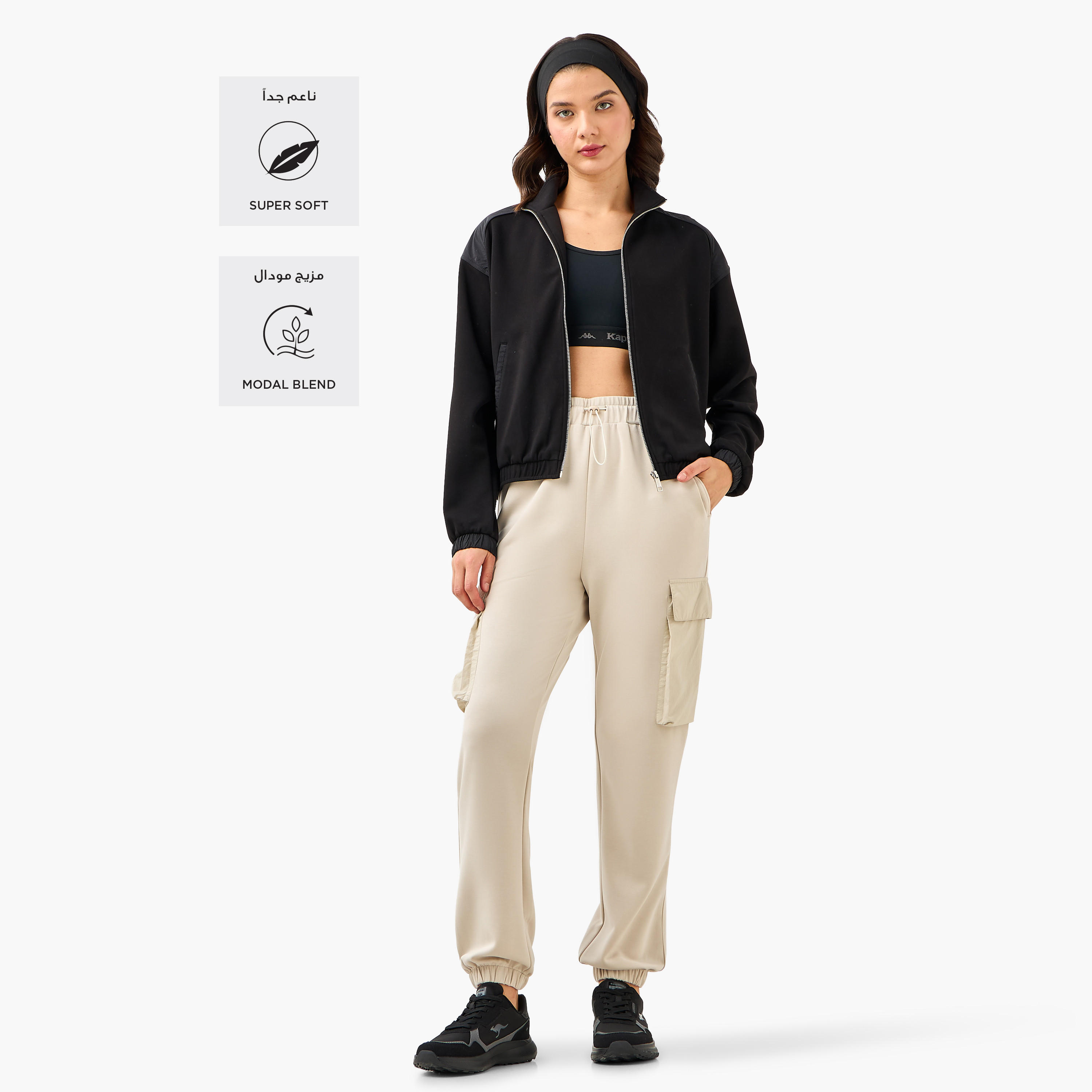 جاكيت بقصّة عادية وسحاب من كابا-women-clothing-sportswearandactivewear-coatsandjackets-jackets-image-2