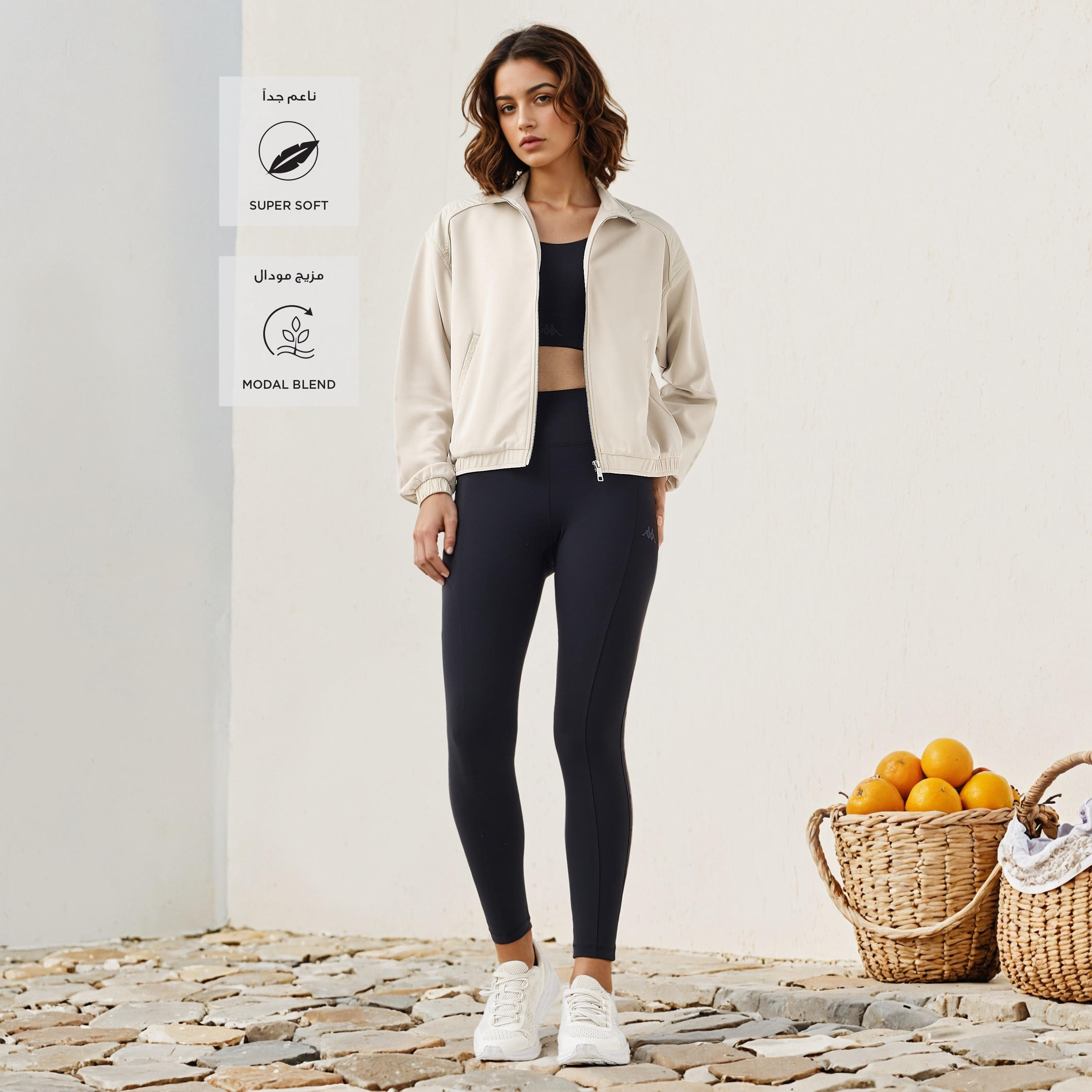 Kappa Regular Fit Zip Through Jacket-women-clothing-sportswearandactivewear-coatsandjackets-jackets-image-2