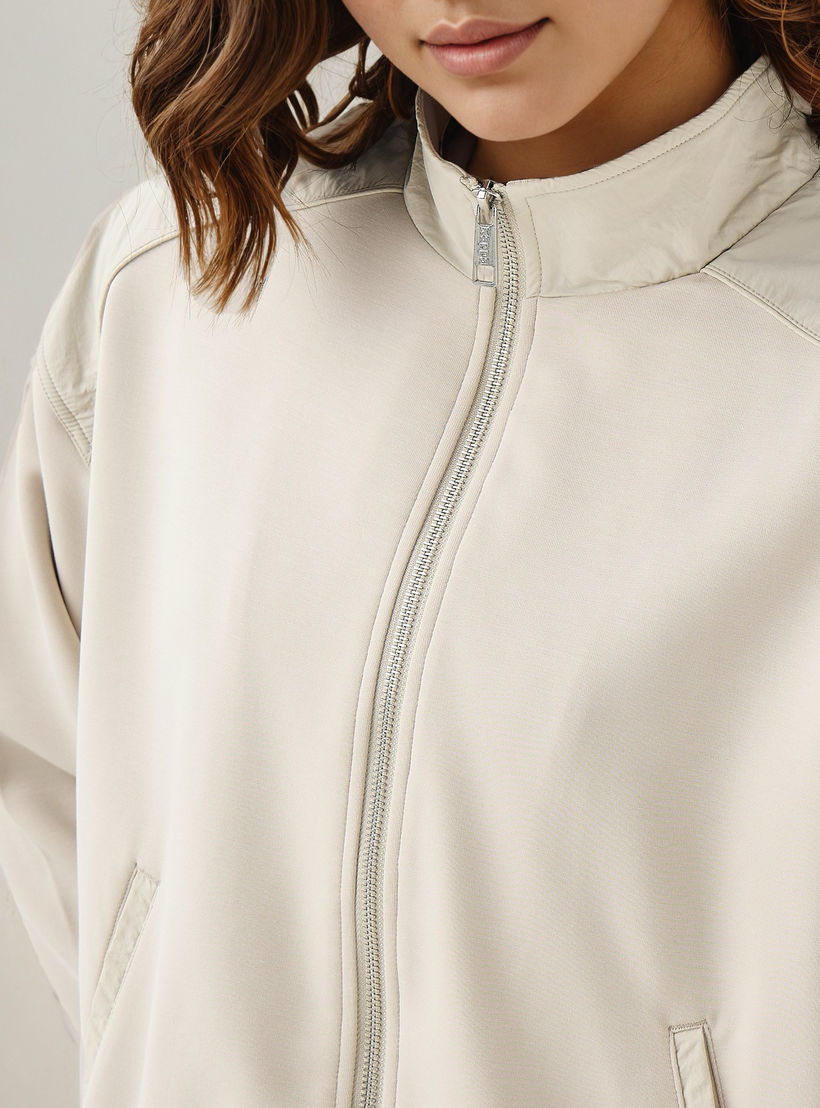 Kappa Regular Fit Zip Through Jacket-women-clothing-sportswearandactivewear-coatsandjackets-jackets-image-4