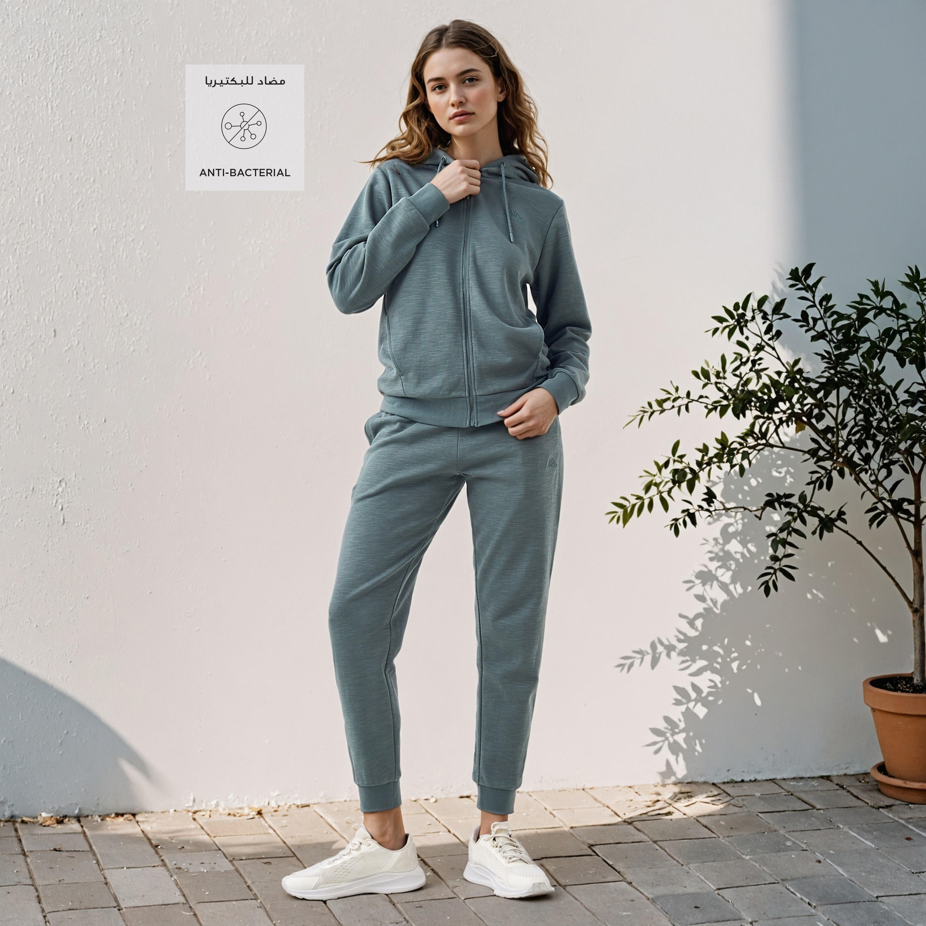هودي بجيوب وسحاب إغلاق من كابا-women-clothing-sportswearandactivewear-hoodiesandsweatshirts-image-2
