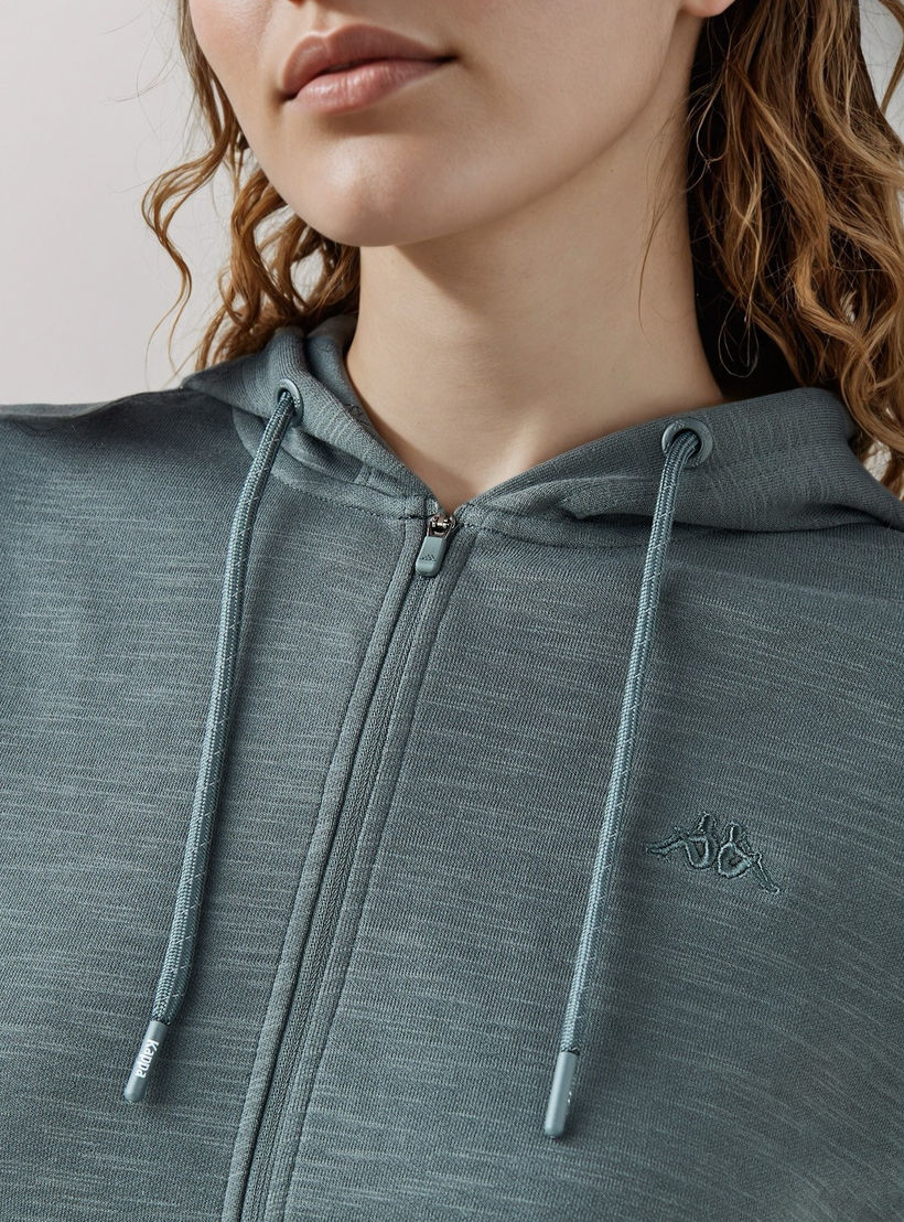هودي بجيوب وسحاب إغلاق من كابا-women-clothing-sportswearandactivewear-hoodiesandsweatshirts-image-4