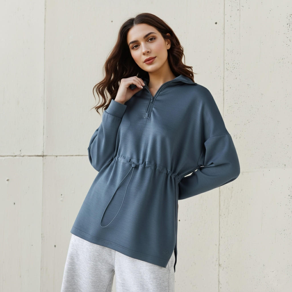 سويت شيرت بياقة عالية من كابا-women-clothing-sportswearandactivewear-hoodiesandsweatshirts-image-1