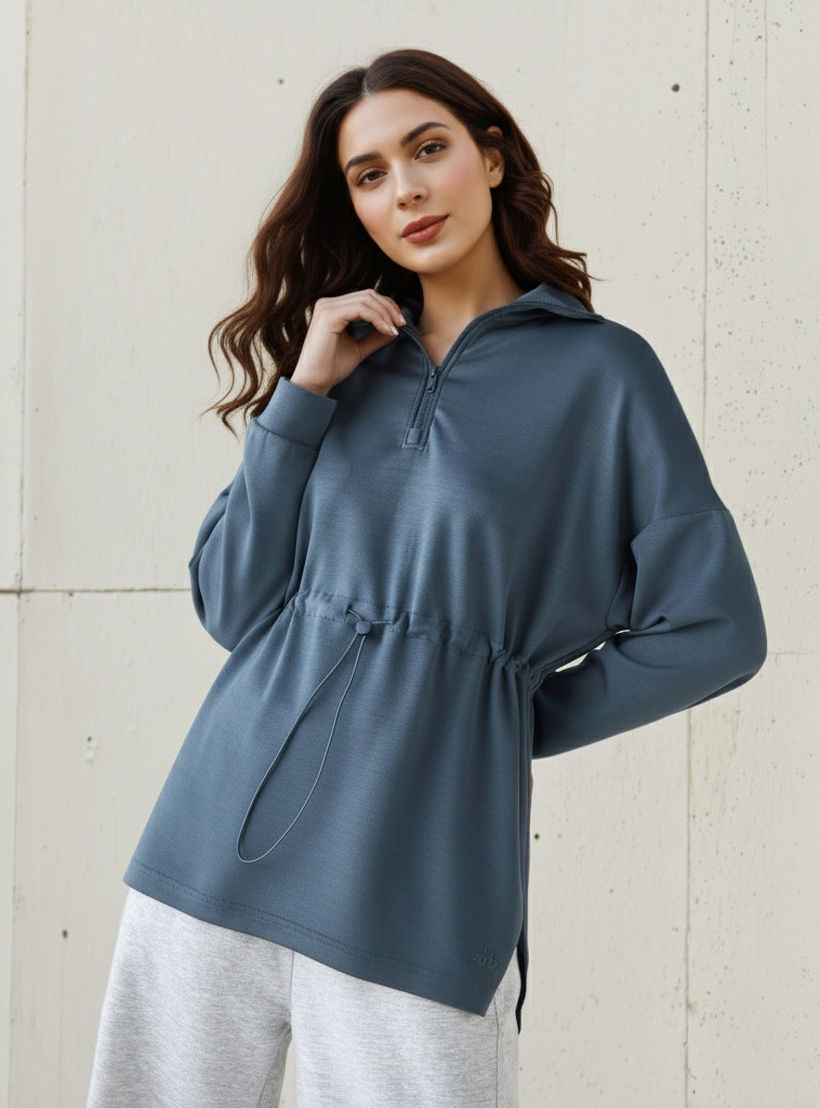 سويت شيرت بياقة عالية من كابا-women-clothing-sportswearandactivewear-hoodiesandsweatshirts-image-1