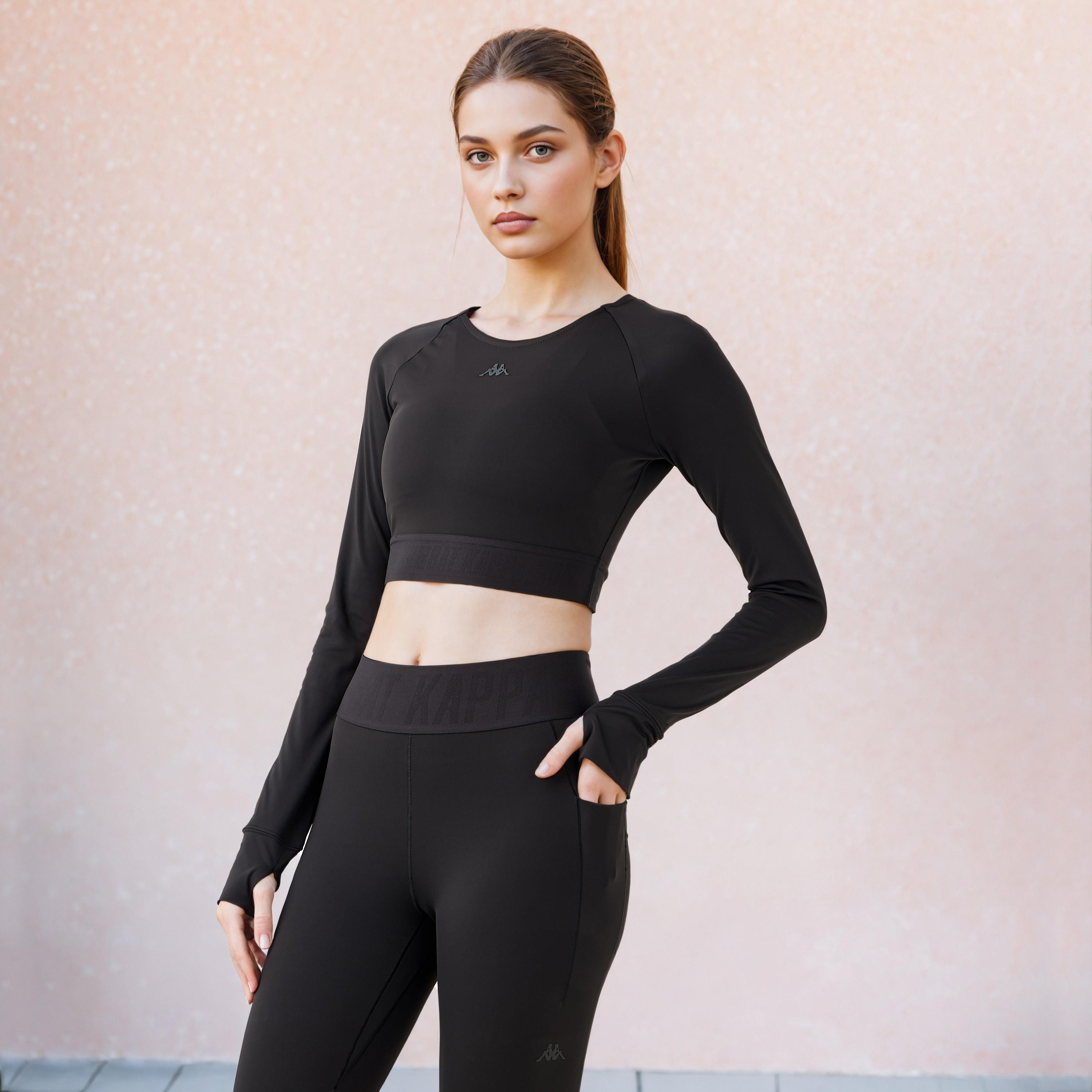 Kappa Long Sleeve Crop T-shirt-women-clothing-tshirts-image-1