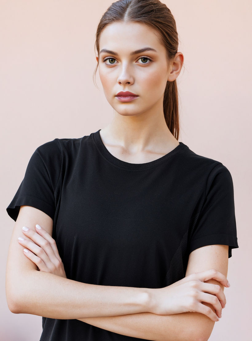 تيشيرت بدون درزات بقصة عادية من كابا-women-clothing-tshirts-image-1