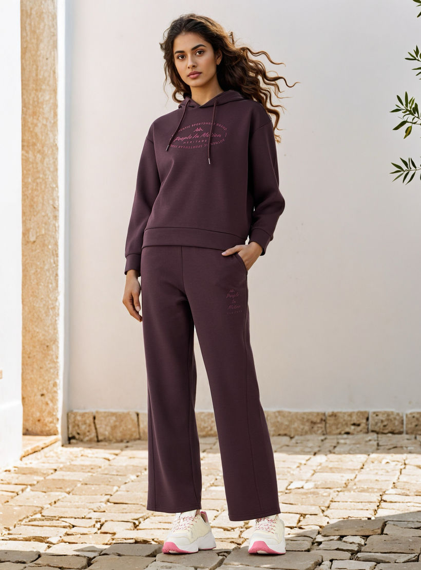سويت شيرت بقبعة وطبعات للنساء من كابا-women-clothing-sportswearandactivewear-hoodiesandsweatshirts-image-2