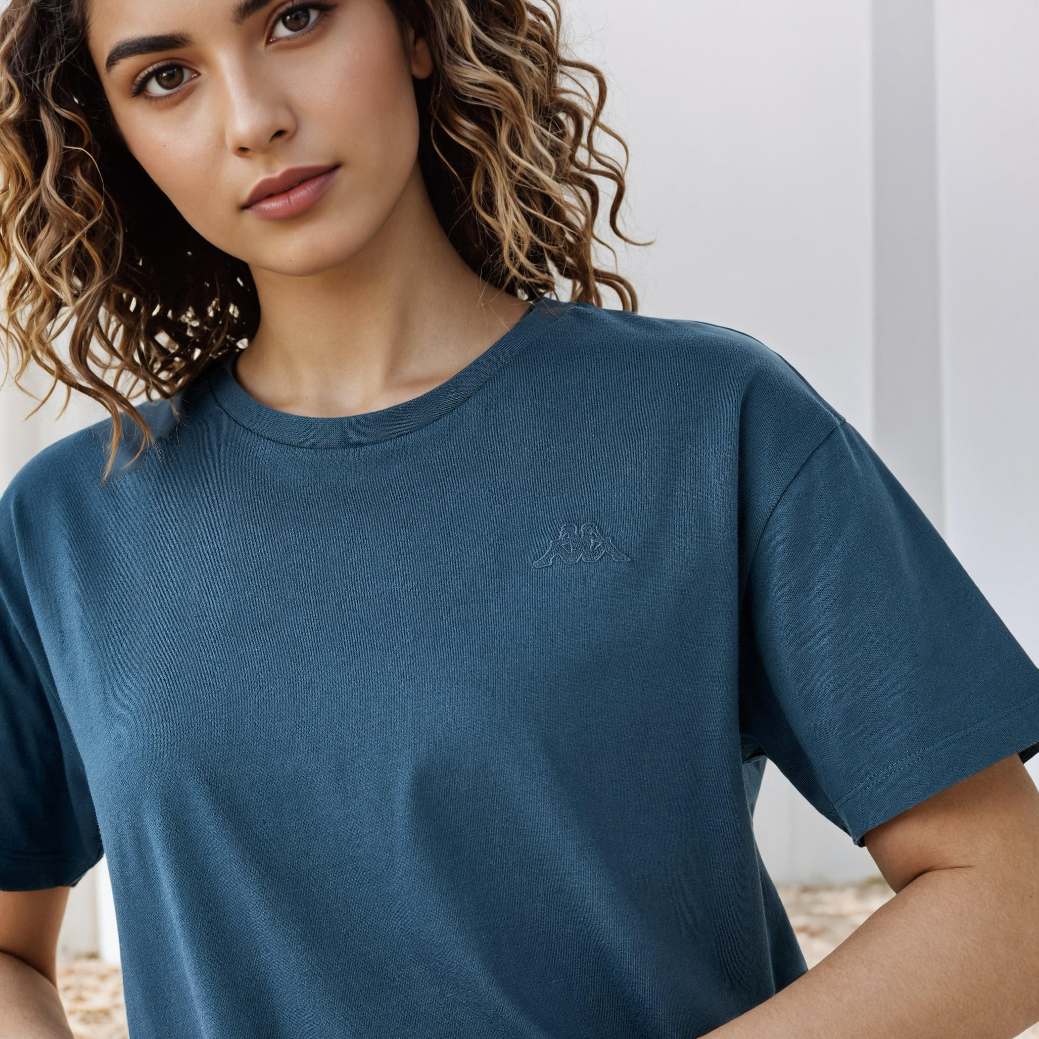 Kappa Logo Embroidered Relaxed Fit T-shirt-women-clothing-tshirts-image-4