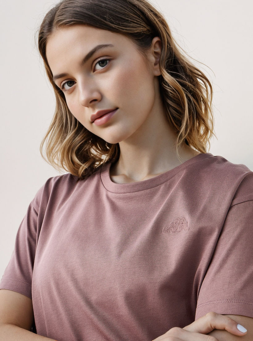 Kappa Logo Embroidered Relaxed Fit T-shirt-women-clothing-tshirts-image-4