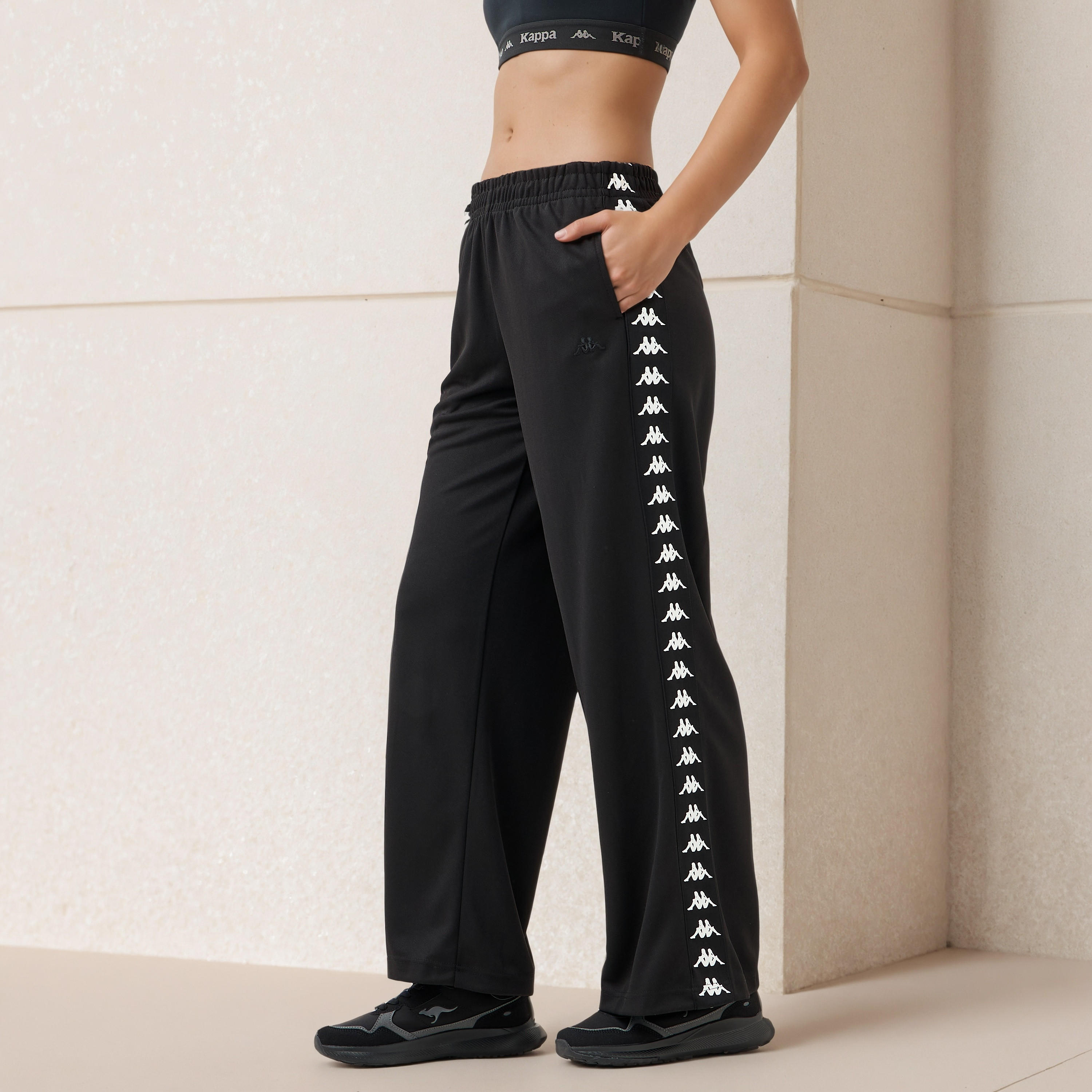 Kappa Women Side Tape Print Track Pants-women-clothing-bottoms-joggers-image-1