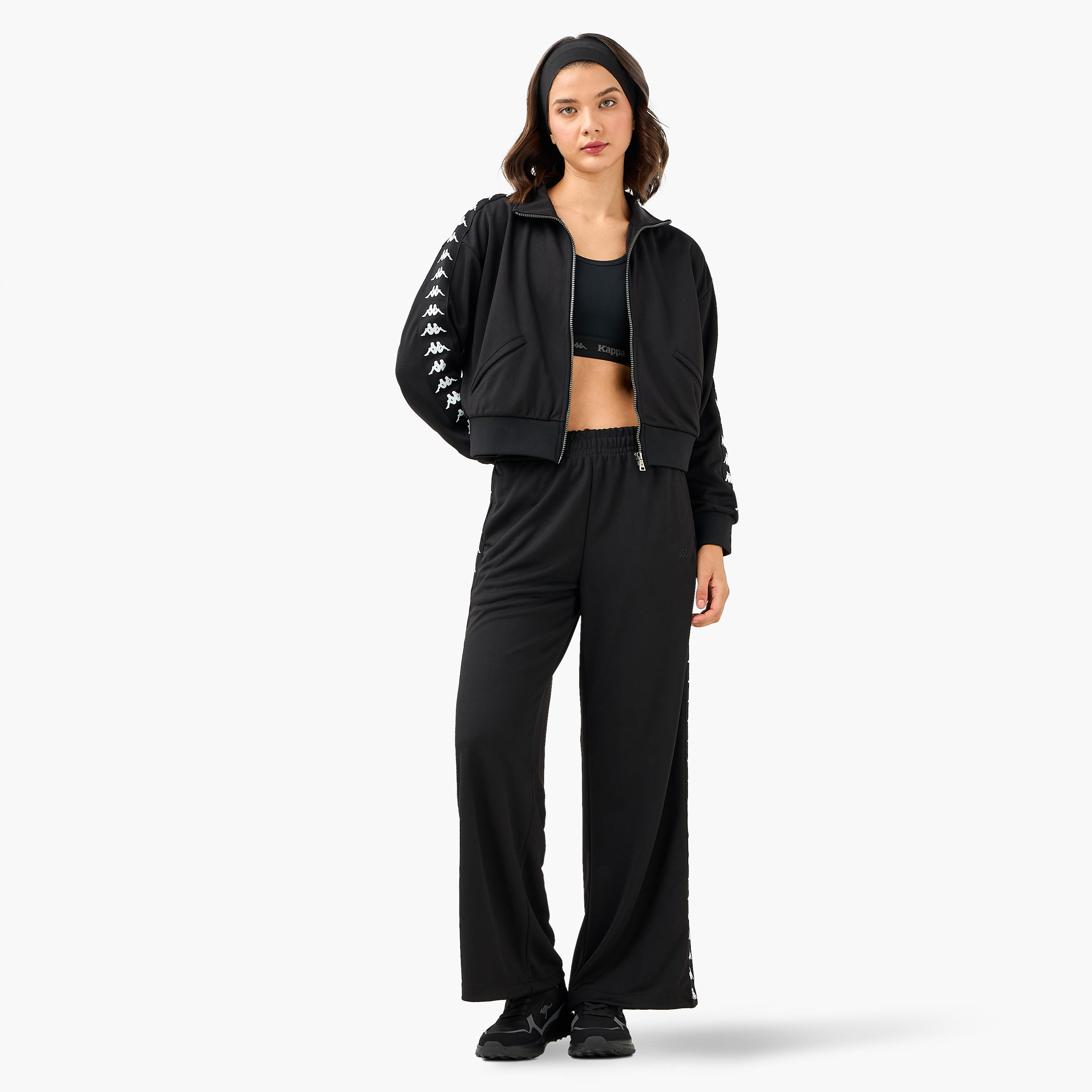 Kappa Tape Detail Jacket with High Neck-women-clothing-sportswearandactivewear-hoodiesandsweatshirts-image-2