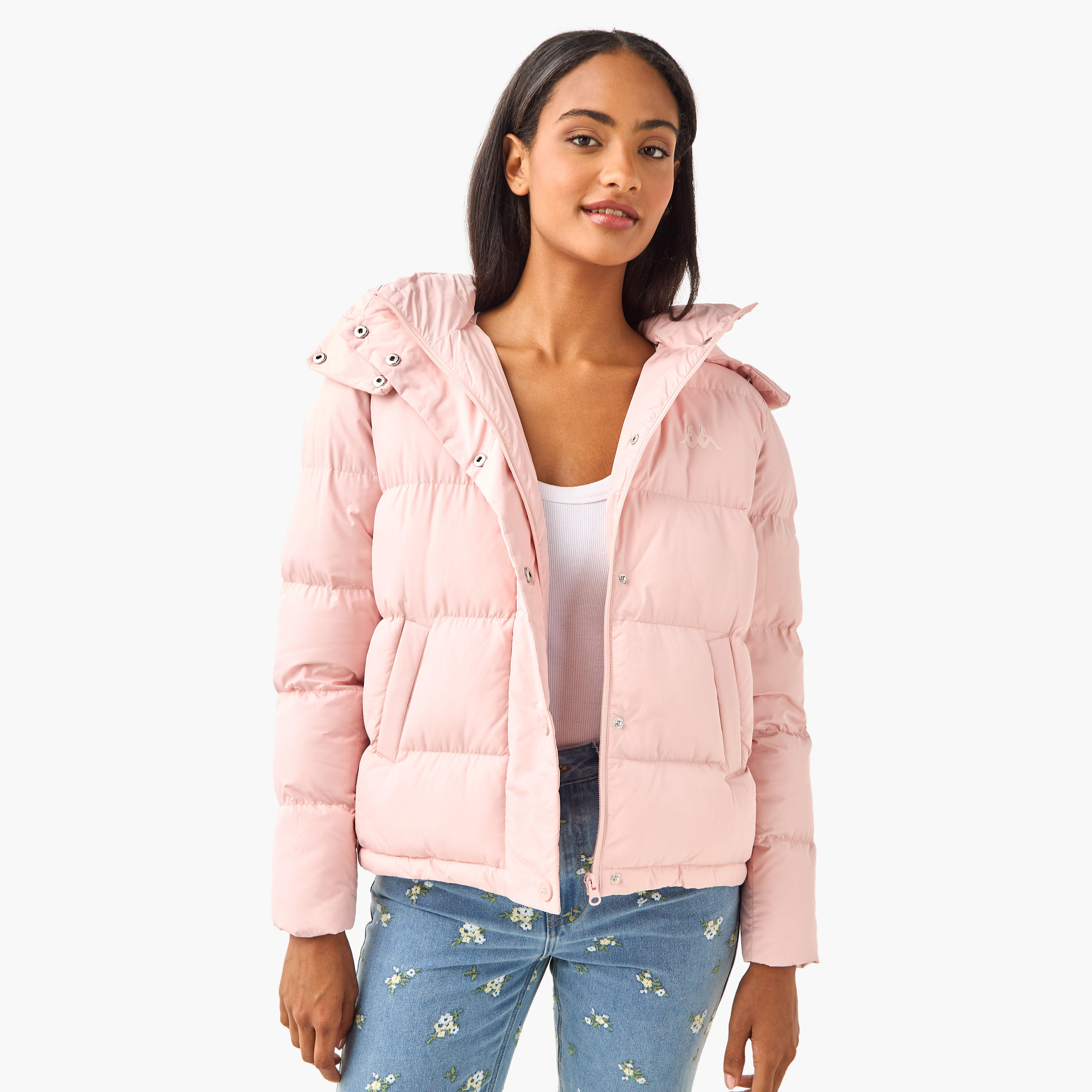 جاكيت نفخ بقبعة للنساء من كابا-women-clothing-sportswearandactivewear-coatsandjackets-jackets-image-1