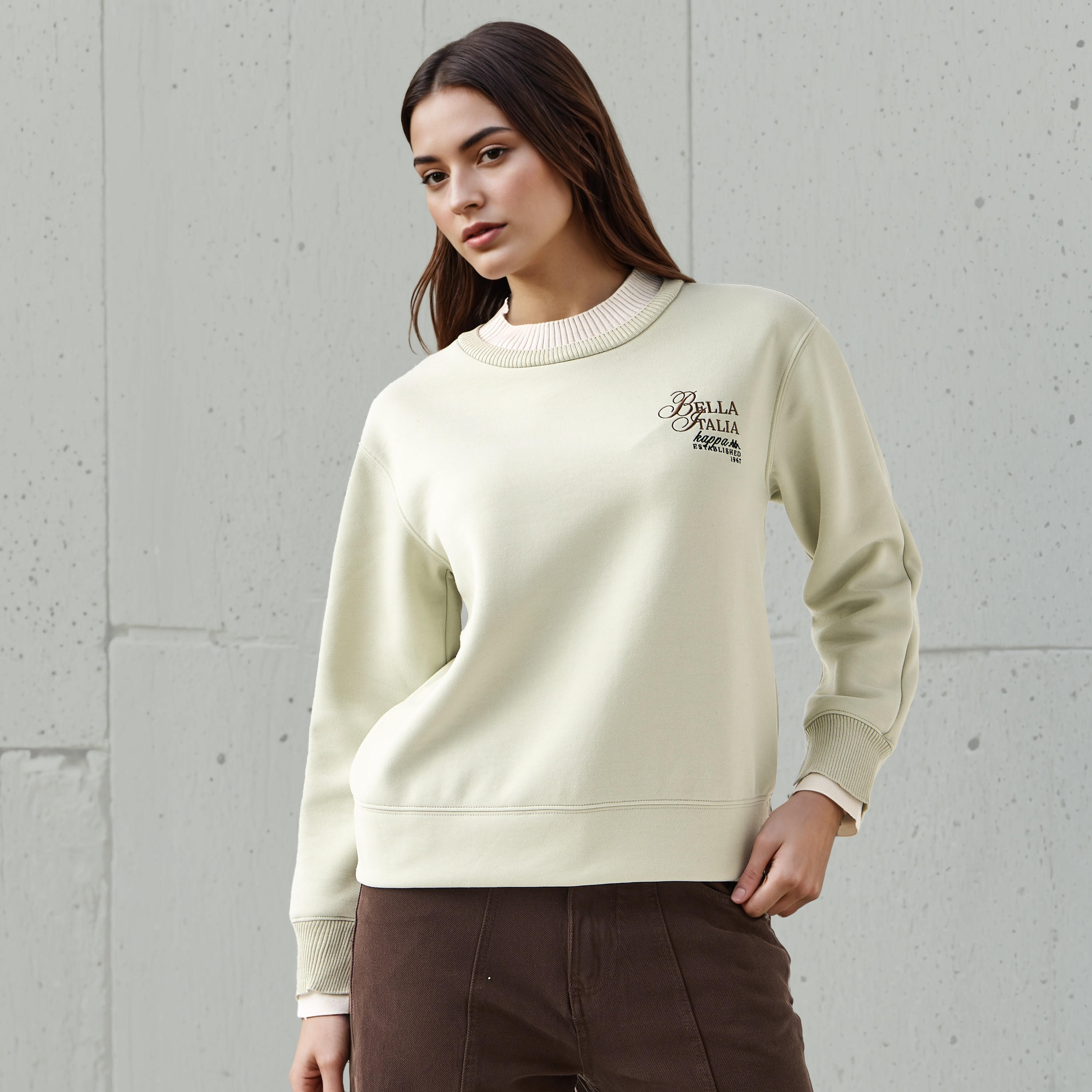 Kappa Women's Double Rib Sweatshirt-women-clothing-sportswearandactivewear-hoodiesandsweatshirts-image-1