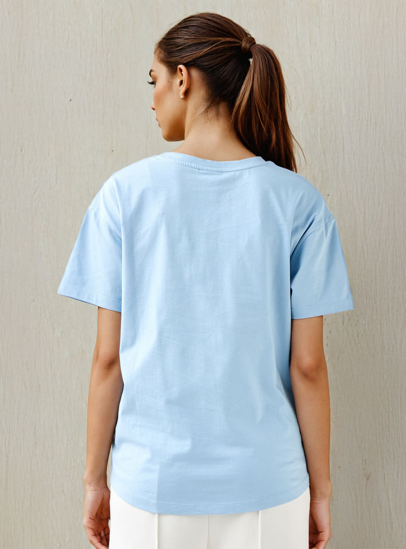 تيشيرت بقصة عادية من كابا-women-clothing-tshirts-image-3