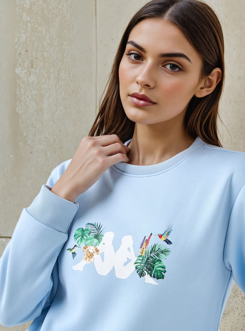 سويت شيرت بطبعات استوائية للنساء من كابا-women-clothing-sportswearandactivewear-hoodiesandsweatshirts-image-5