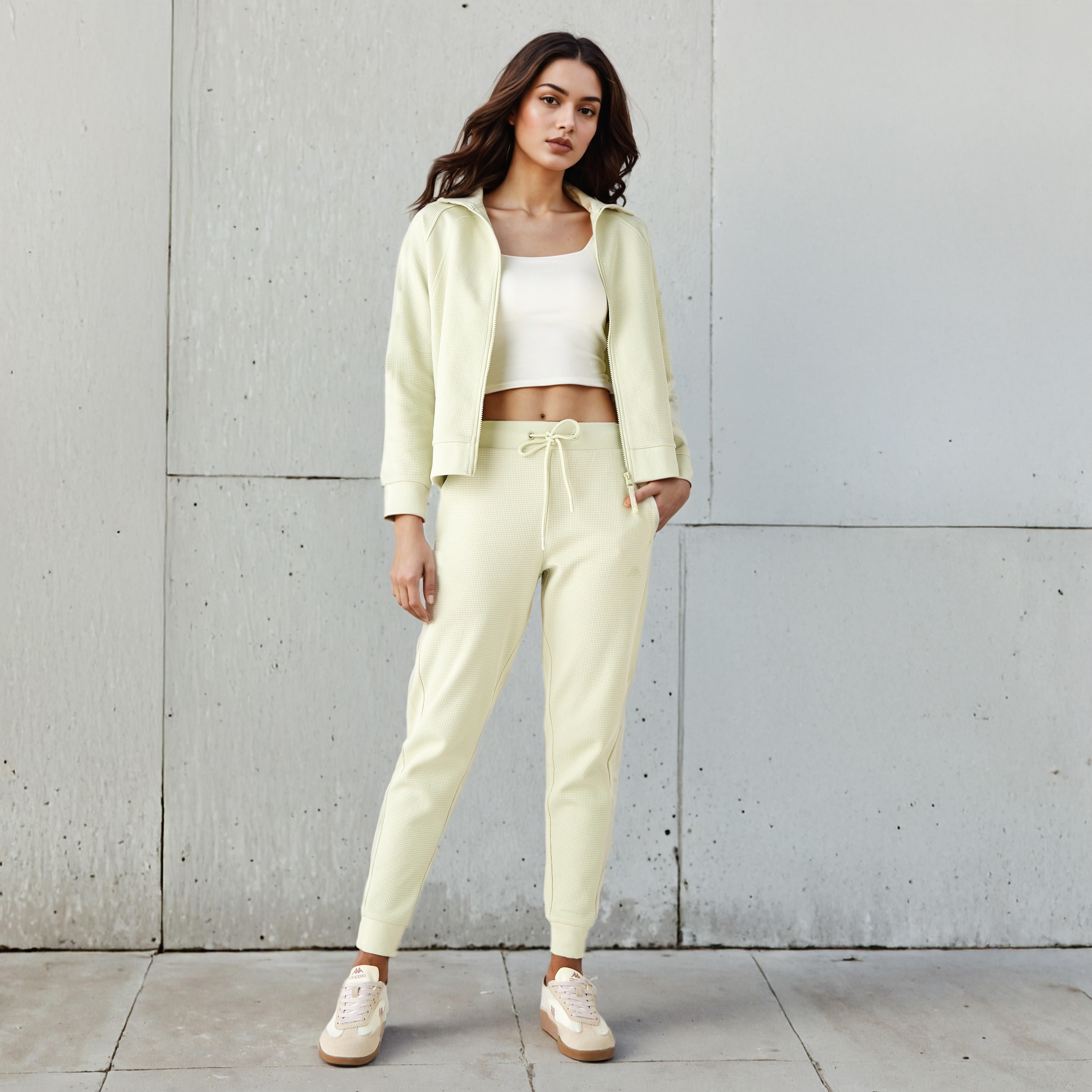 بنطلون رياضي وافل بارز الملمس بجيوب من كابا-women-clothing-bottoms-joggers-image-4