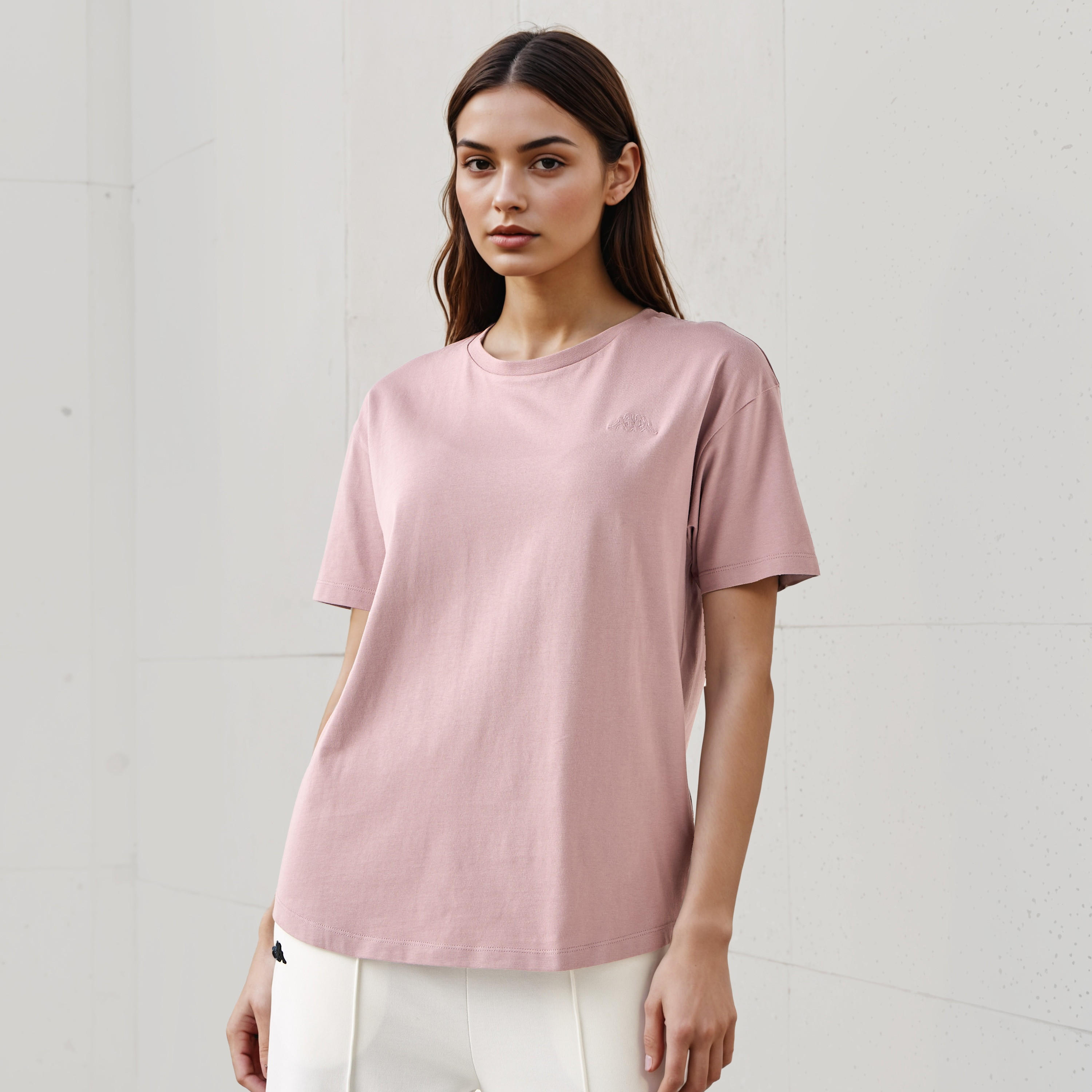 Kappa Regular Fit Women T-shirt Cotton Pink-women-clothing-tshirts-image-1