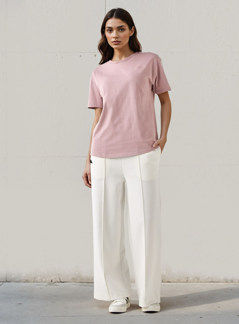 Kappa Regular Fit Women T-shirt Cotton Pink-women-clothing-tshirts-image-2