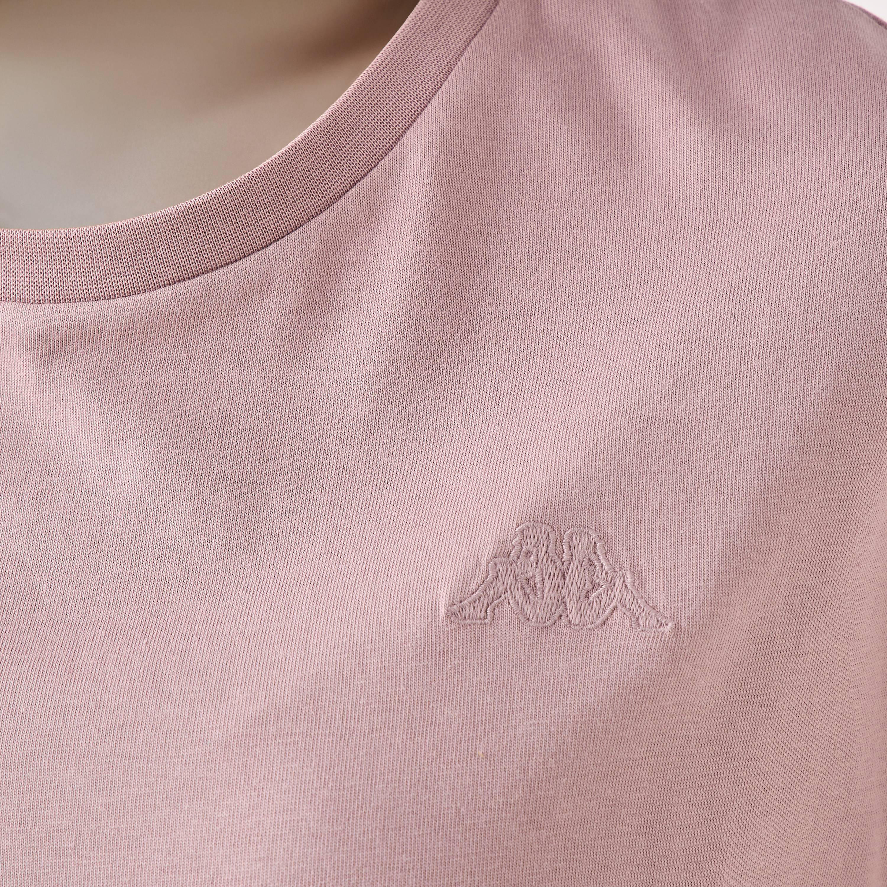 تيشيرت قطن وردي بقصة عادية للنساء من كابا-women-clothing-tshirts-image-4
